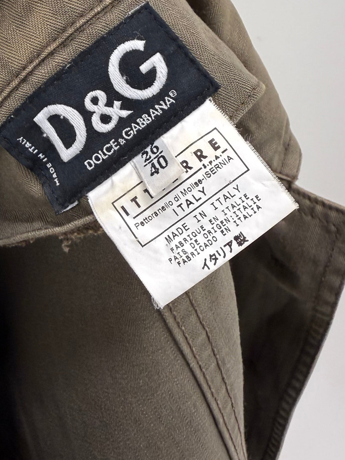 Trench Dolce&Gabbana vintage din gabardină groasă de bumbac