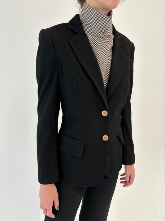 Sacou luxury Marc Cain din lana extrafina cu feronerie aurie