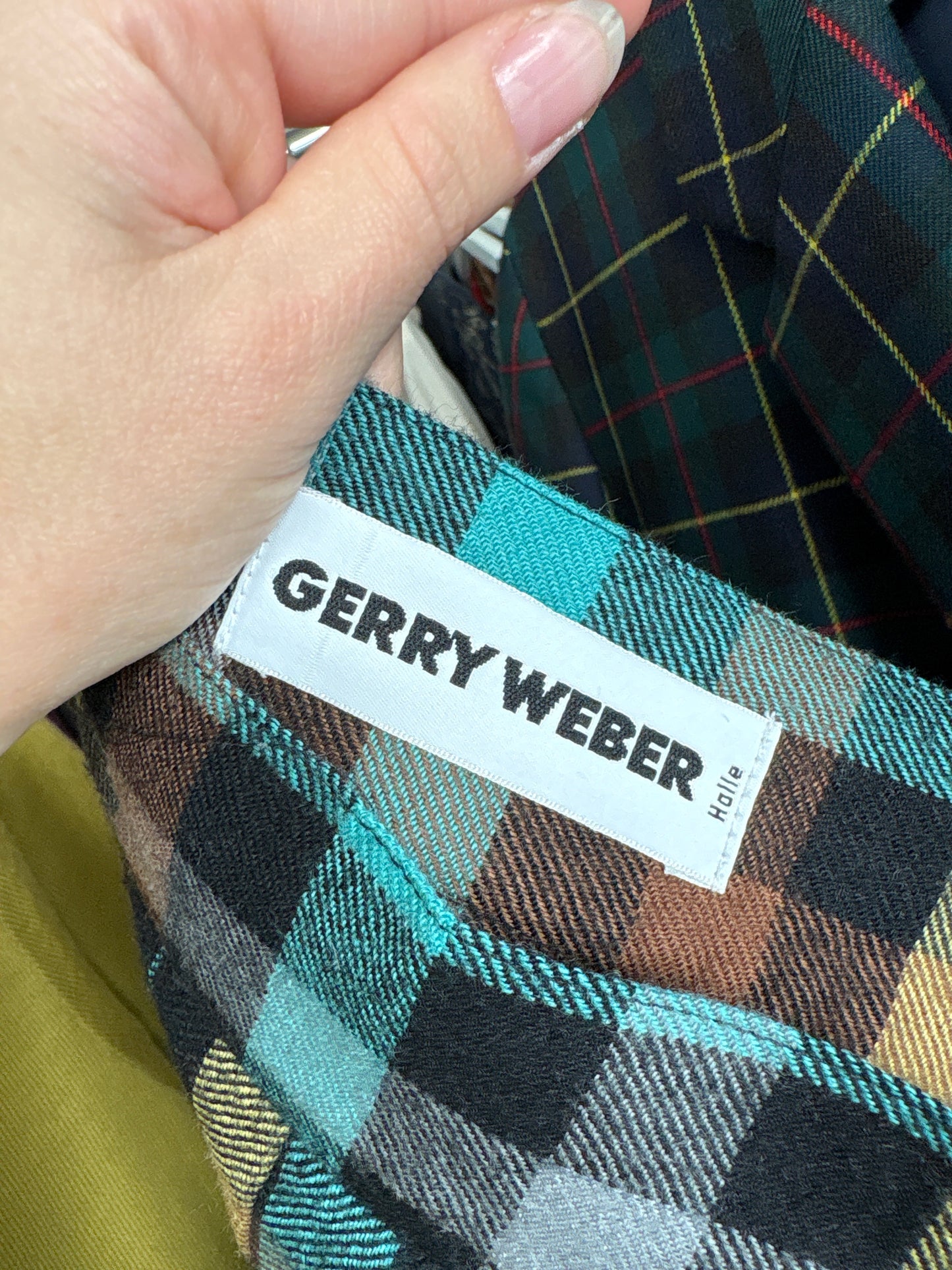 Fustă vintage plisată în carouri din lana excepțională extrem de fină plină