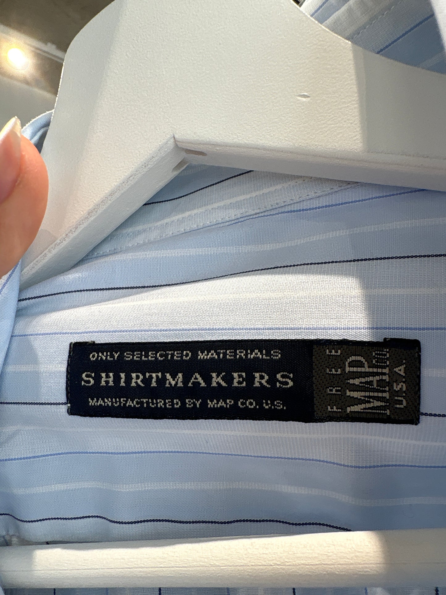 Cămașa baby blue din poplin gros de bumbac structurat