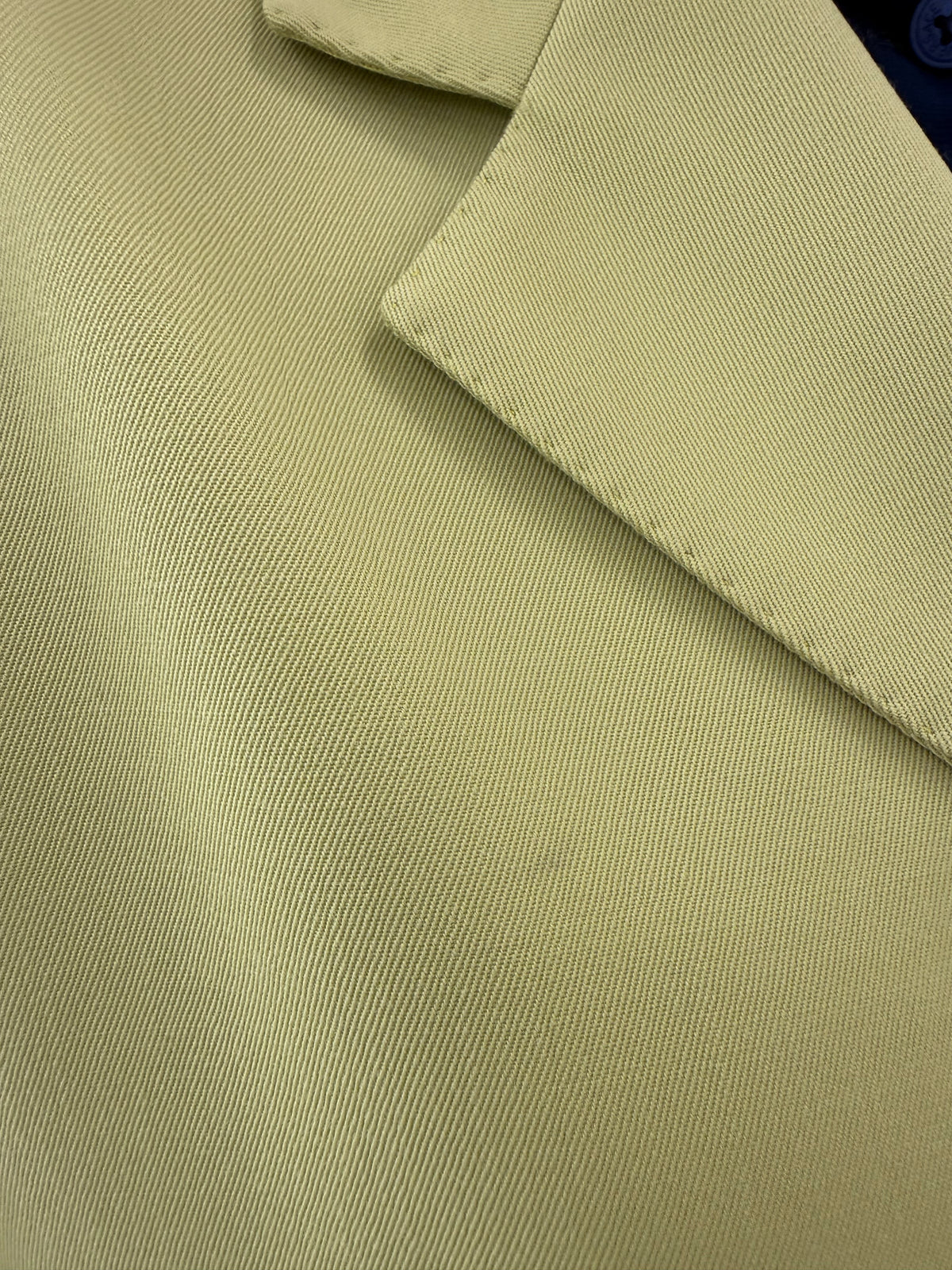 Sacou Max Mara petite verde crud din lana pura extrafina subțire în croi ușor cambrat