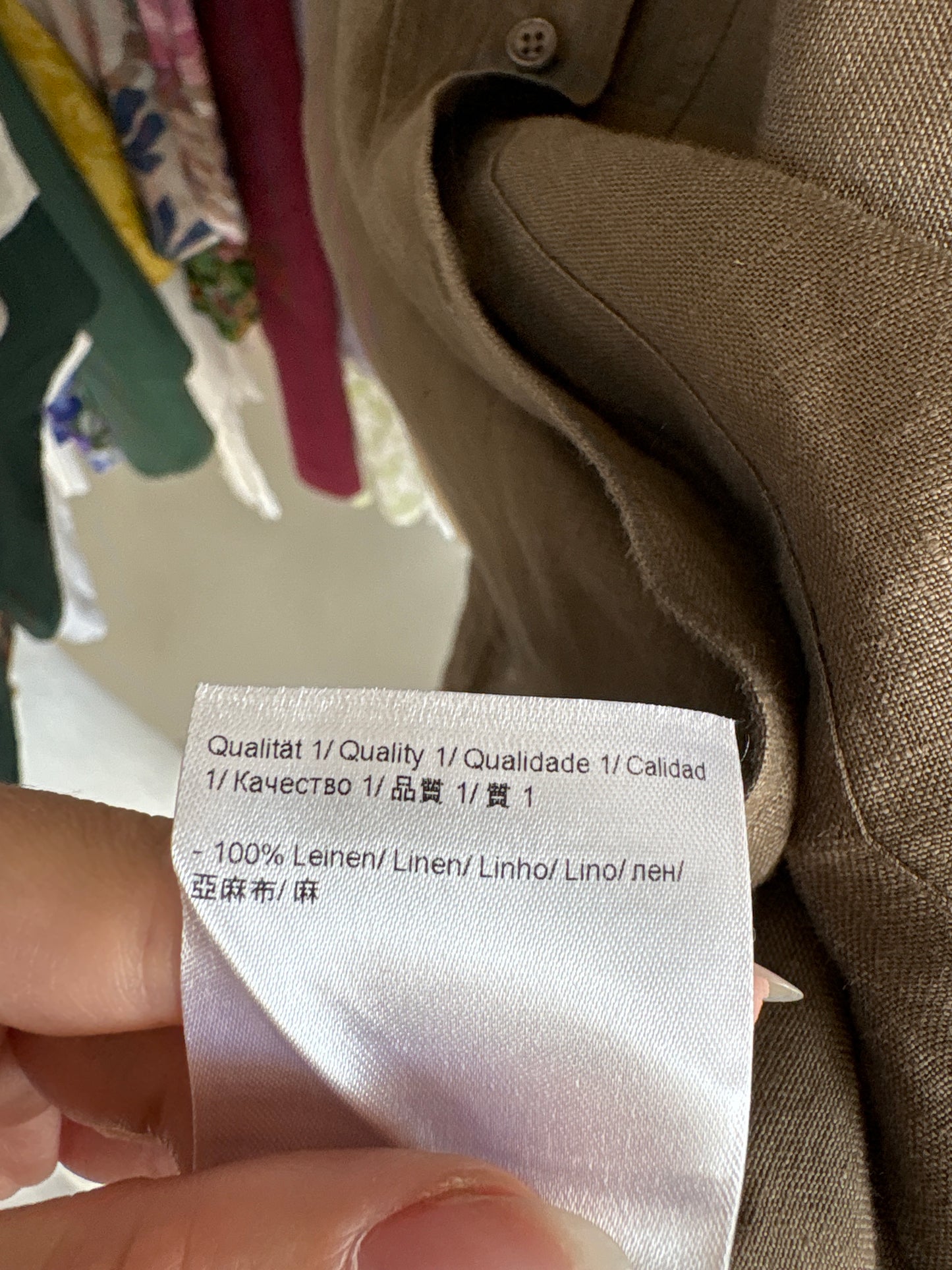 Rochie/ tunică Escada muted kaki din in premium cu mâneci reglabile
