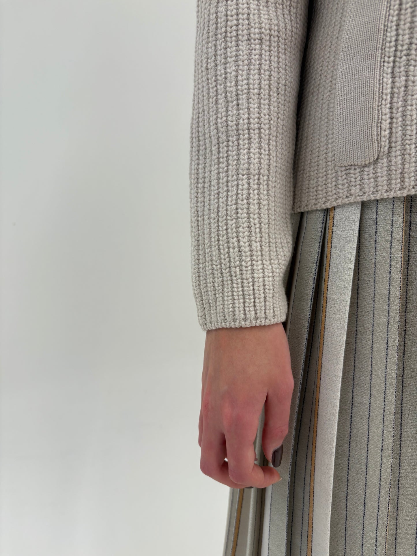 Jacheta high end italiană din lana merino extrafina de gramaj super mare