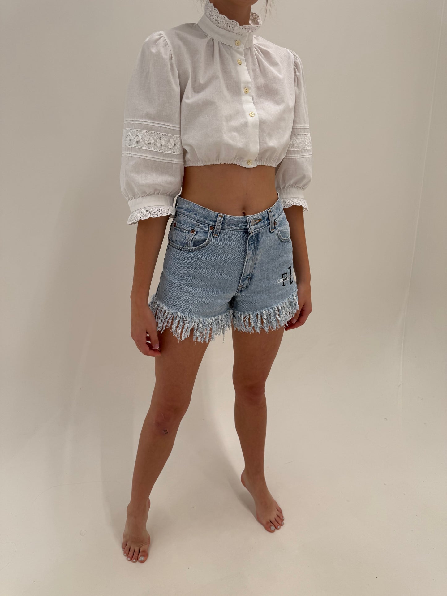 Pantaloni scurți Levi’s cu talie înaltă din jeans