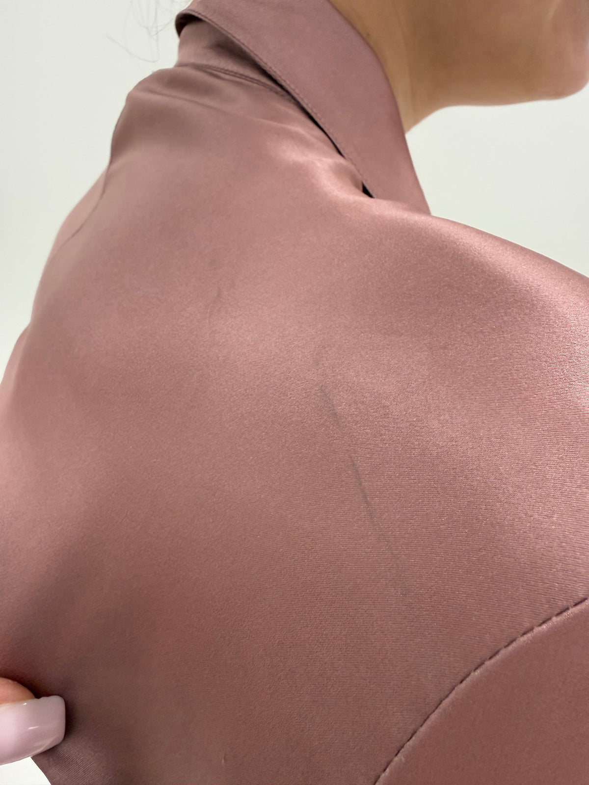 Cămașa Roberto Cavalli din mătase naturală cu jabou bogat dusty Pink