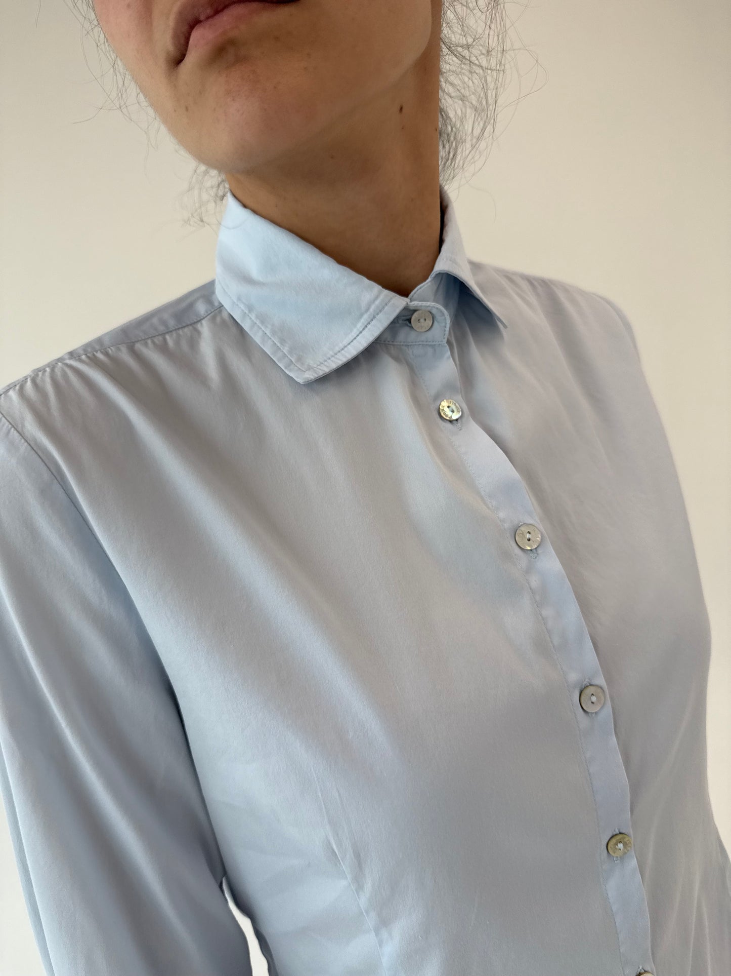 Cămașa super premium italiană cambrata baby blue