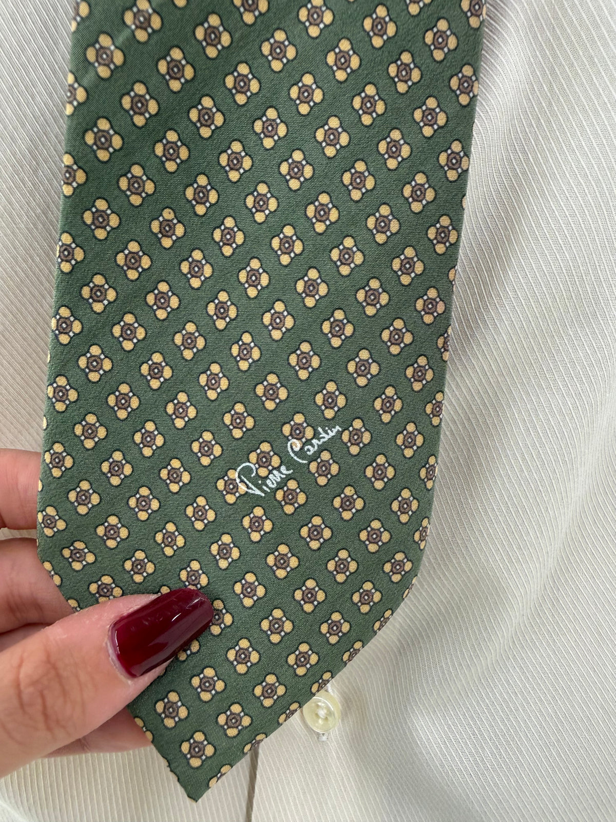 Cravata vintage Pierre Cardin din mătase naturală