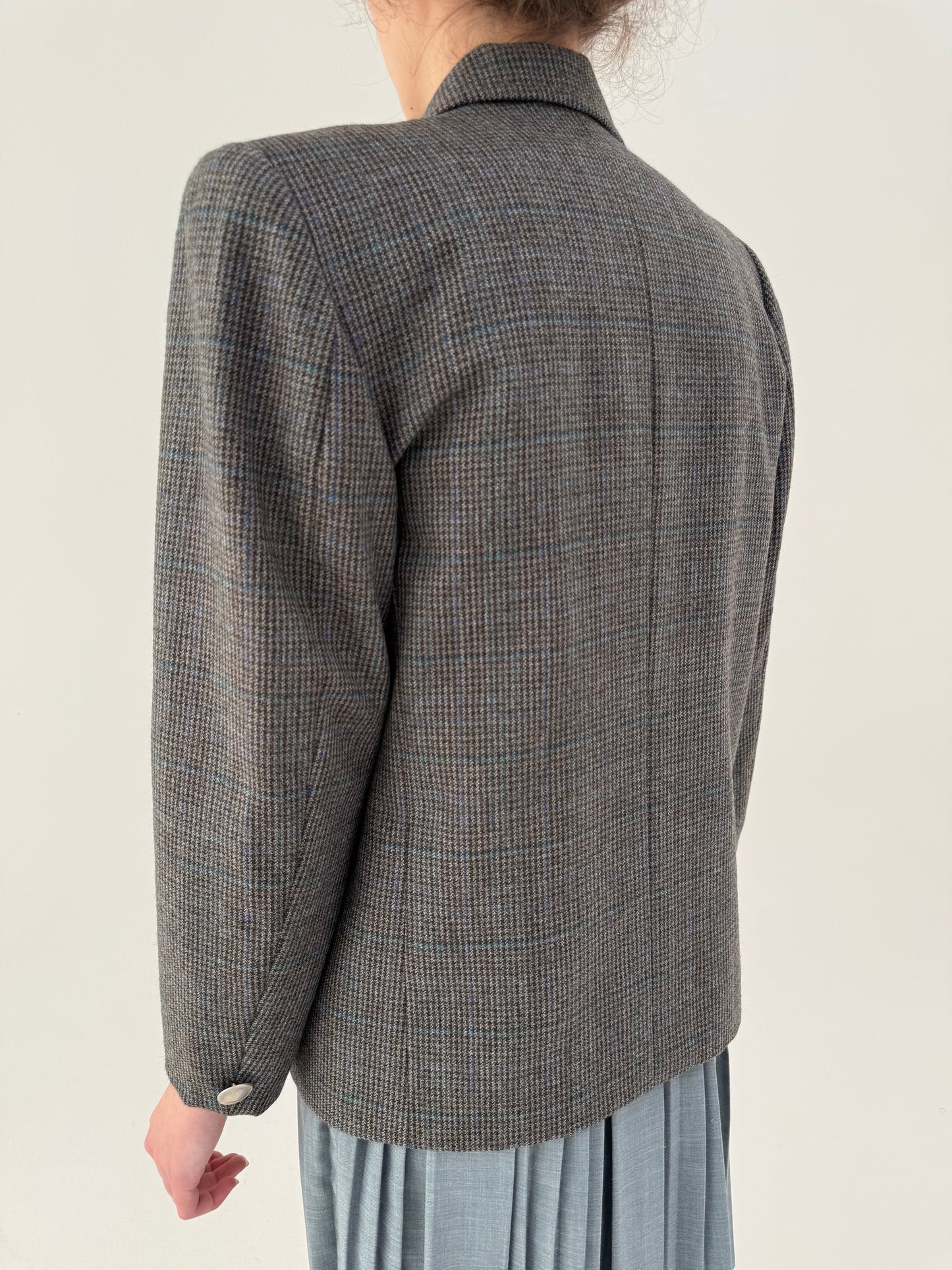 Sacou din tweed plin ușor structurat de lana în culori superbe