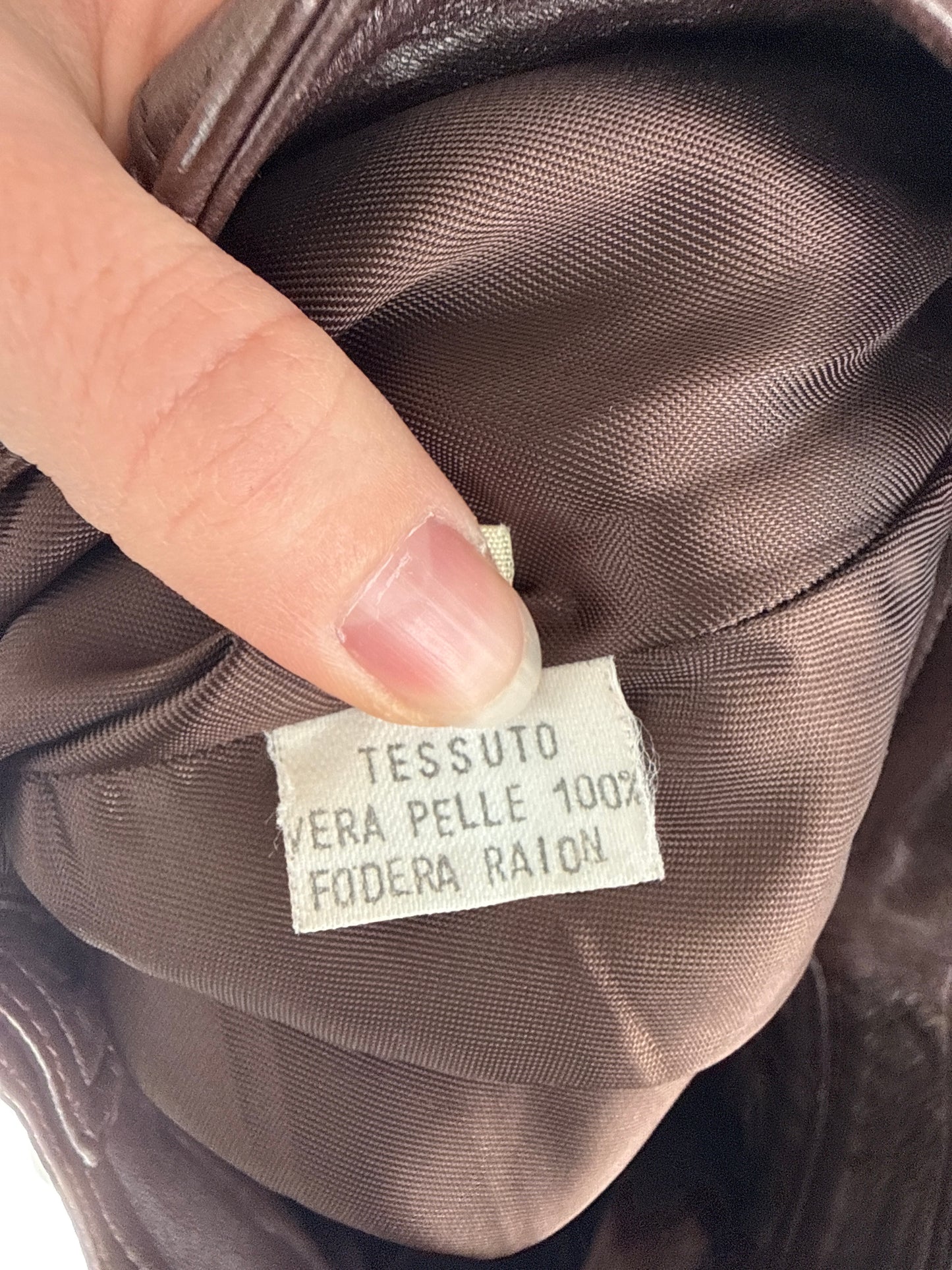 Pantaloni din piele naturală extrem de moale chocolate brown mom fit