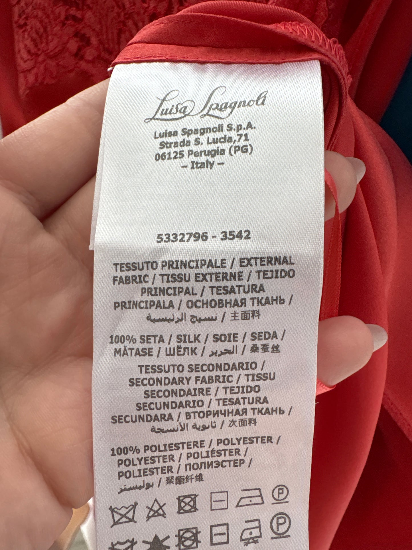Top luxury Luisa Spagnoli din mătase naturală cu inserții de dantelă chantily