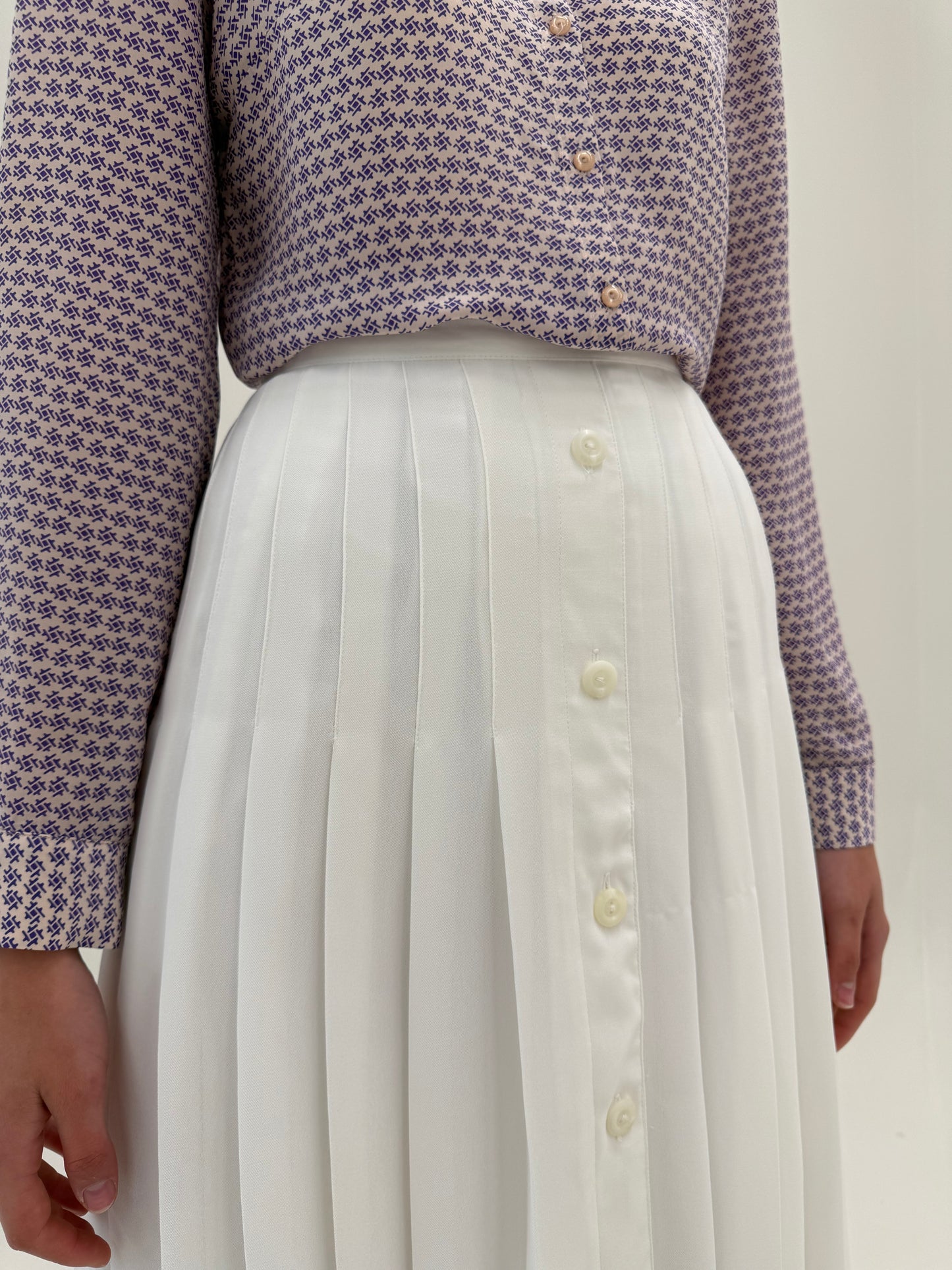 Fustă luxury maxi Madeleine plisată cu talie ultra înaltă