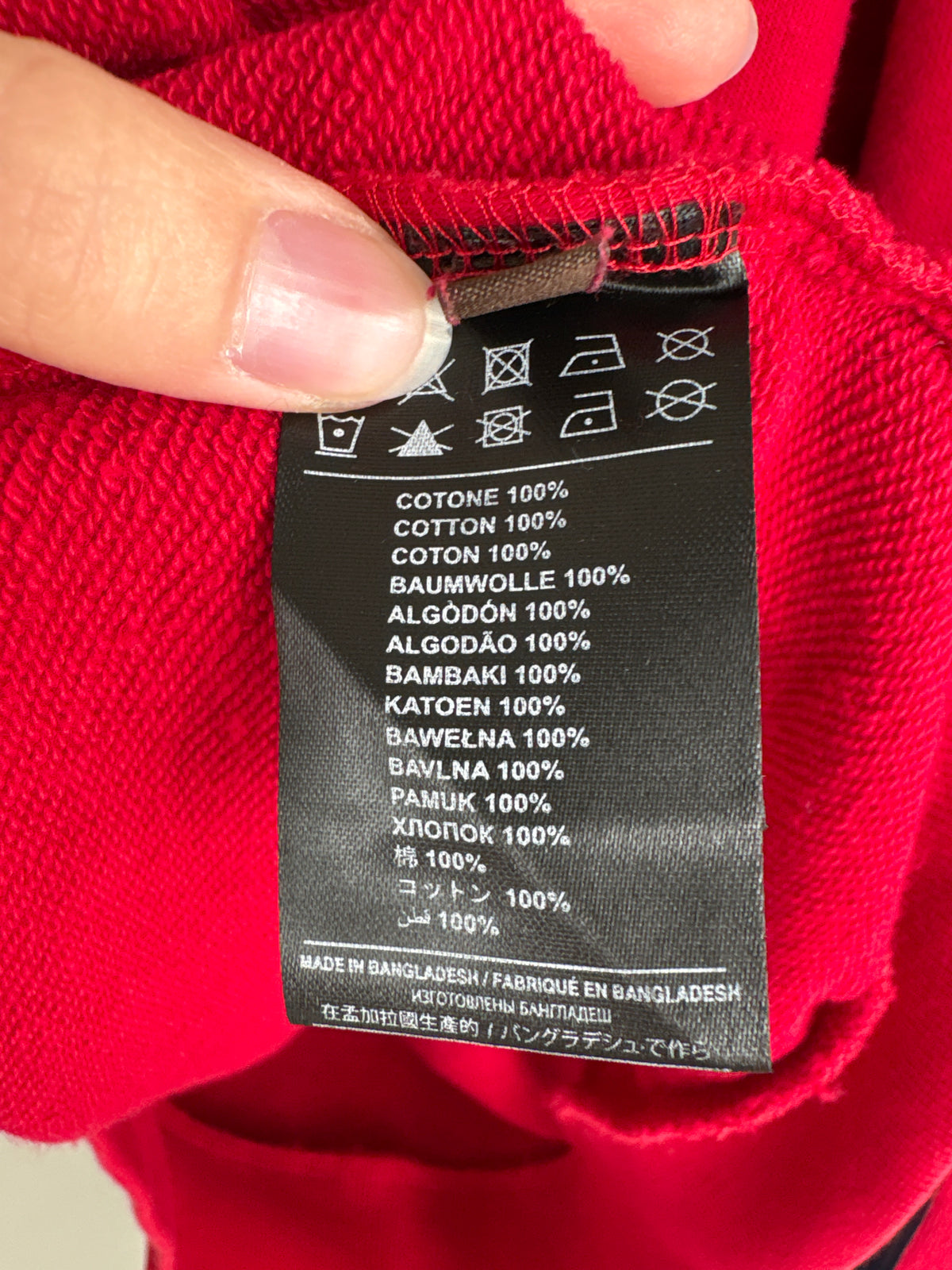 Bluză Trussardi cu influențe casual cherry red din molton de bumbac