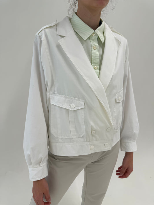 Geacă vintage din poplin de bumbac în croi retro modern
