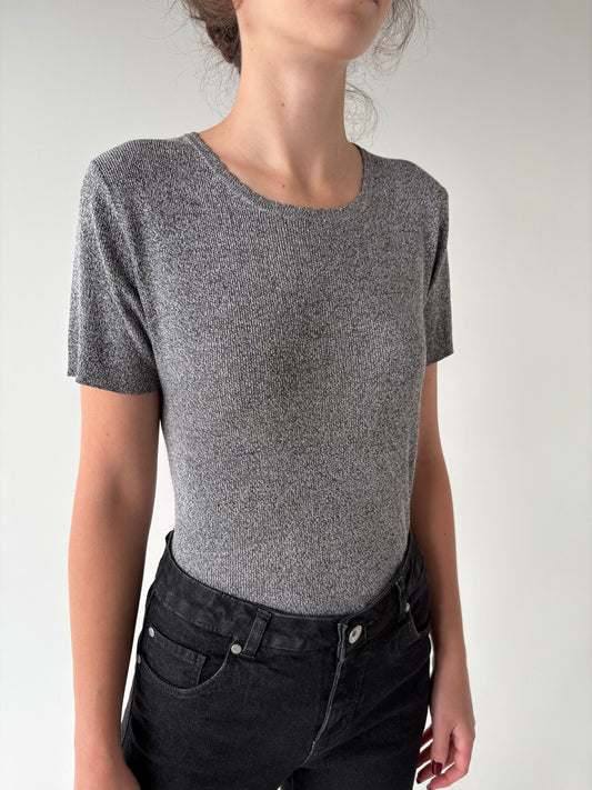 Top din jerse din mix de lana extrafina