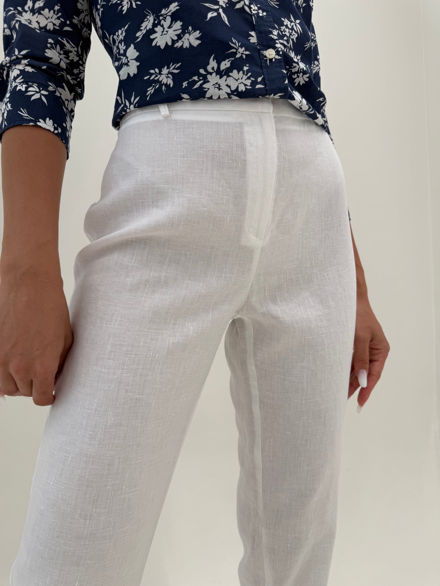 Pantaloni tall italienești din in premium