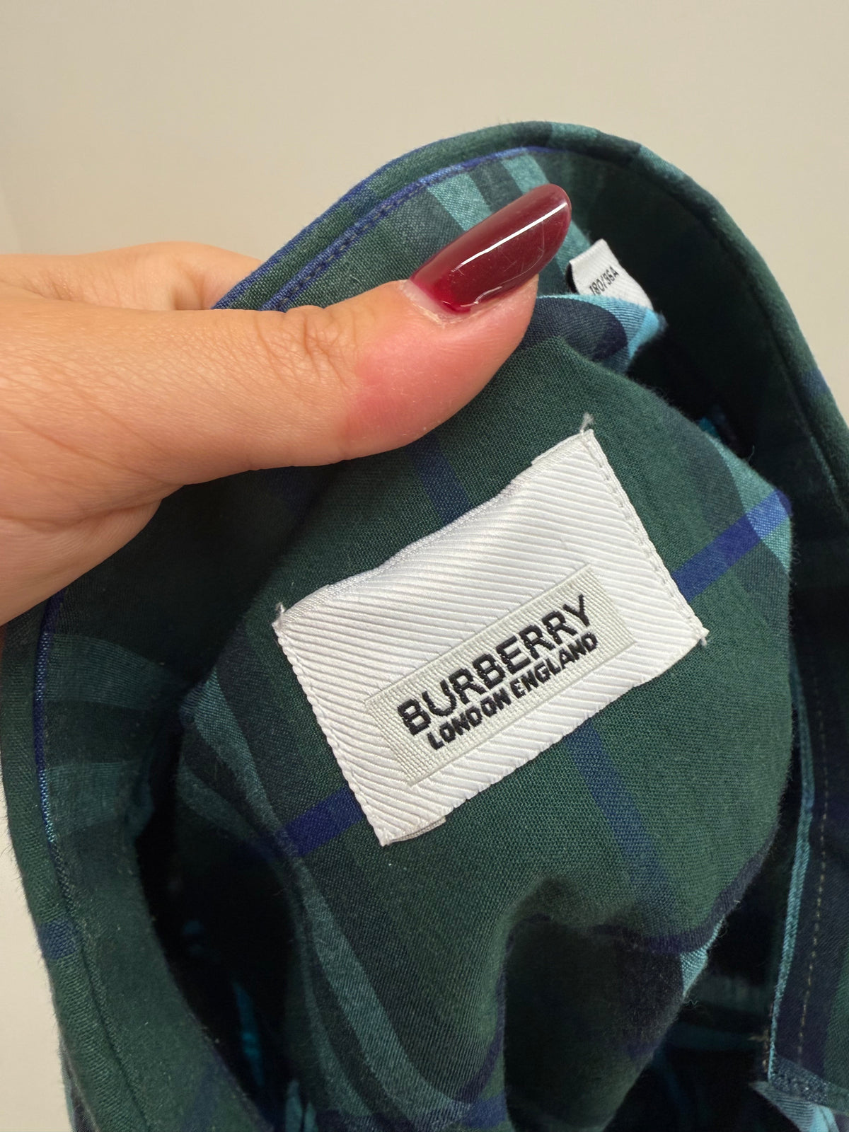 Cămașa Burberry button down cu print specific brandului din bumbac