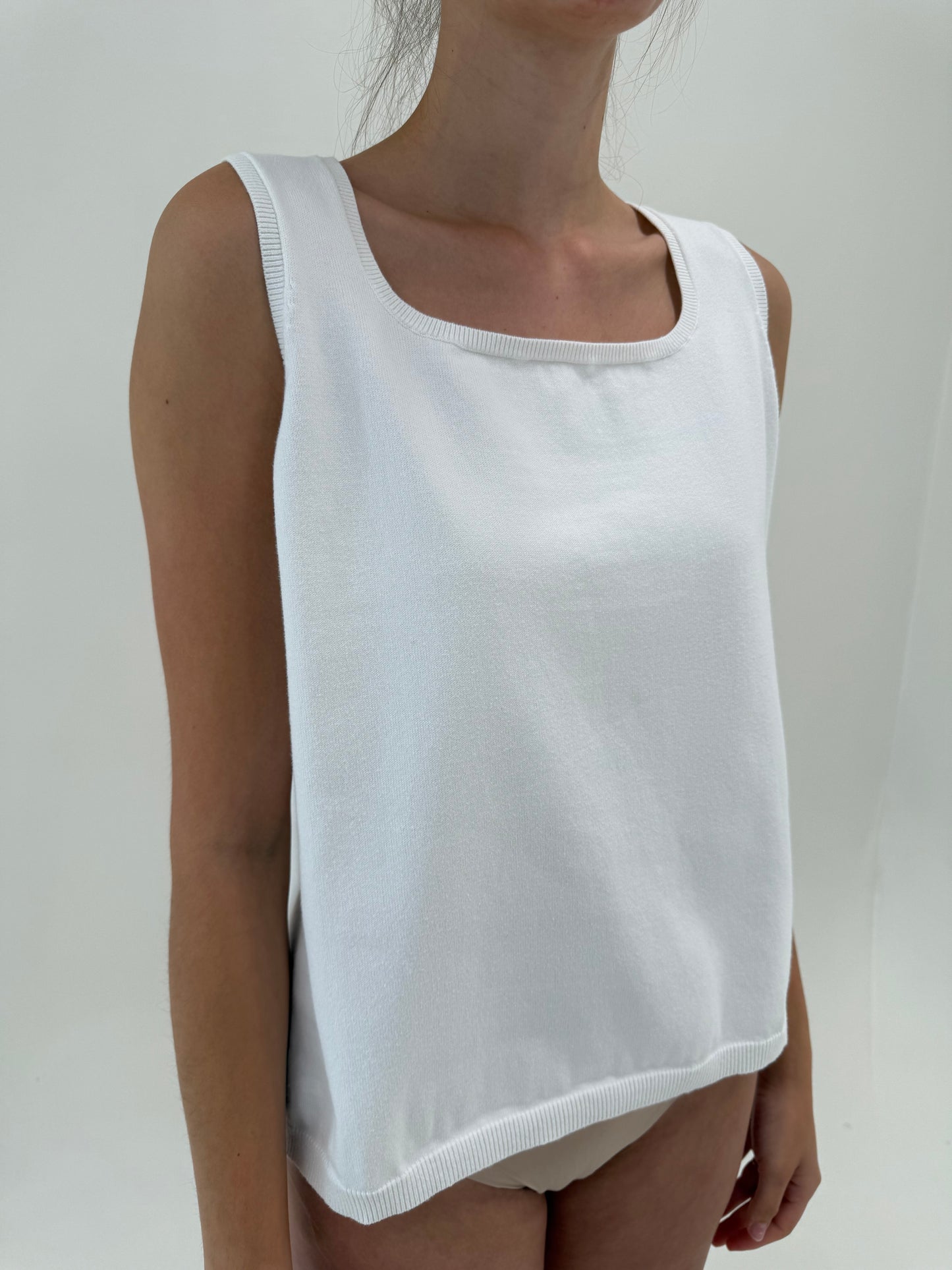 Top din jerse de vară alb Ralph Lauren