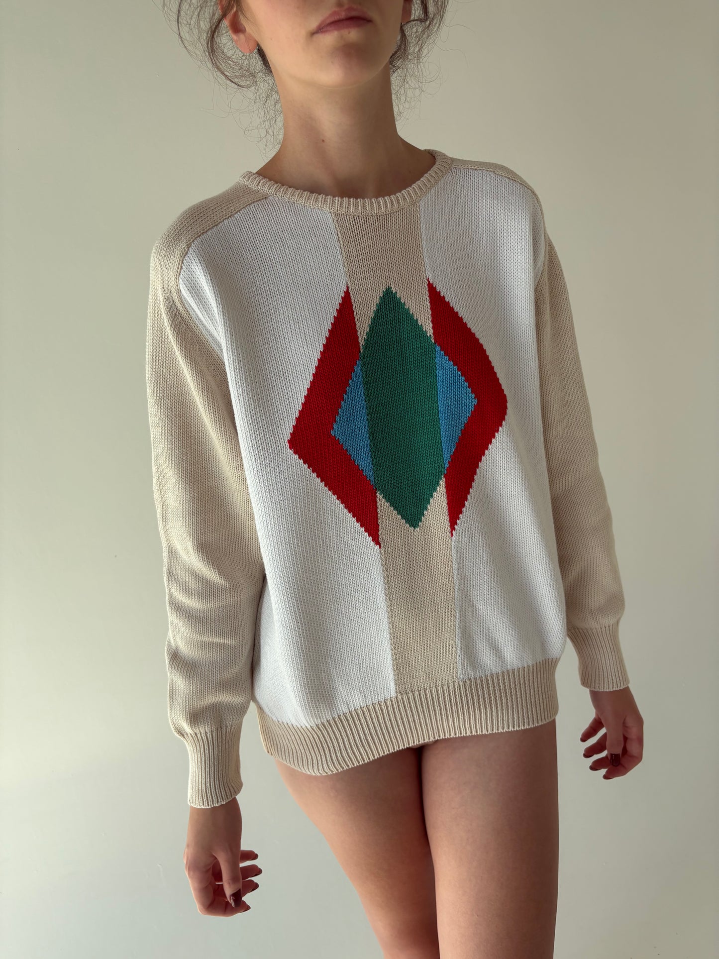 Bluză vintage premium italiană din jerse de gramaj mare