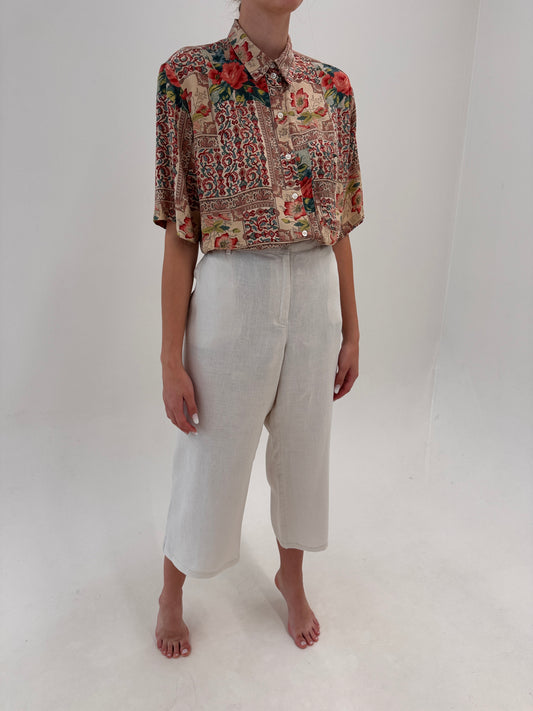 Pantaloni light nude petite spre palazzo din in premium