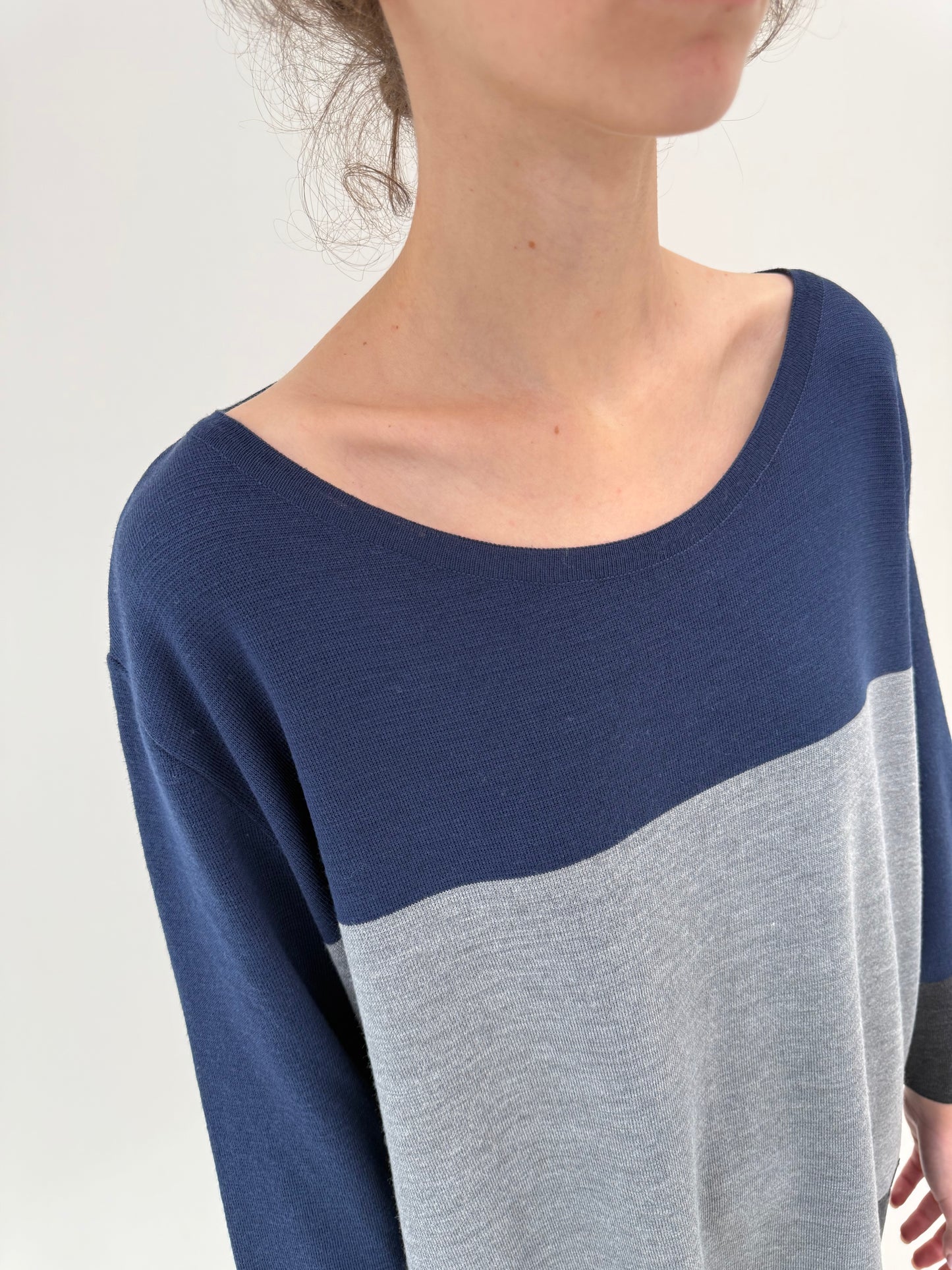 Rochie de brand luxury Krizia plus size din tricot de lana merino extrafina