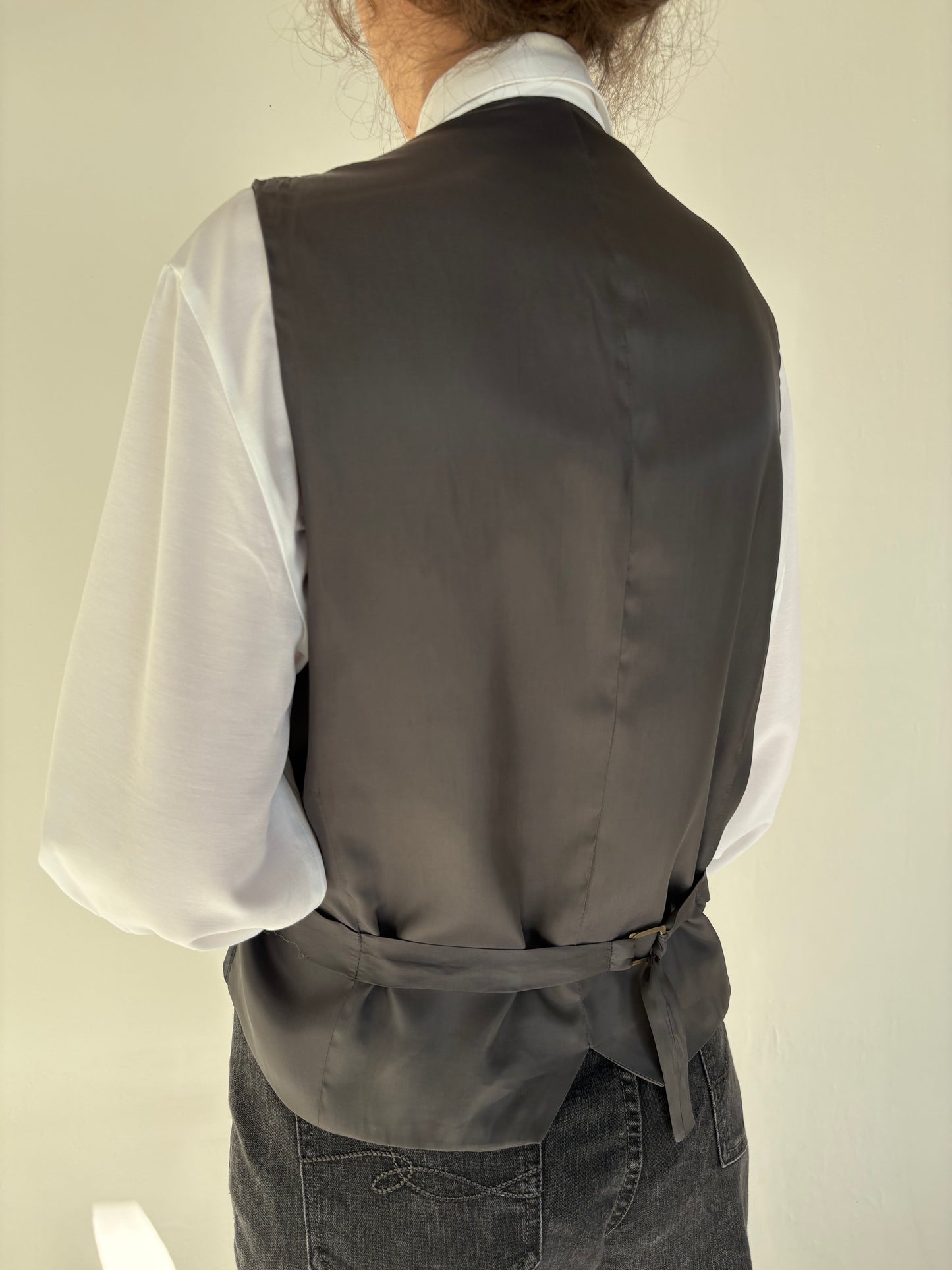 Set sacou și vestă din lana extrafina ușor structurată