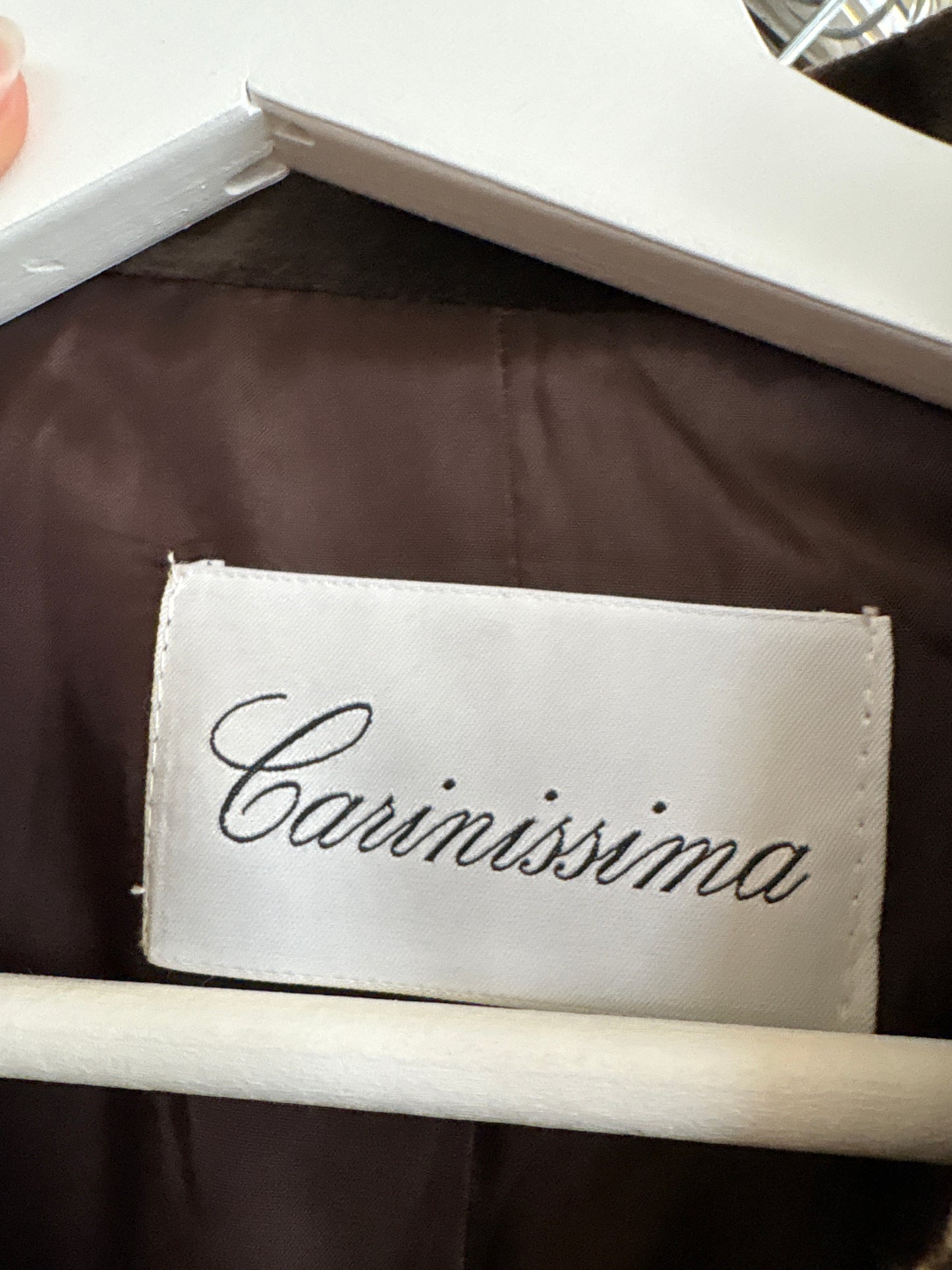 Deux piece de brand luxury italian din stofă cu textura 3D camel și negru