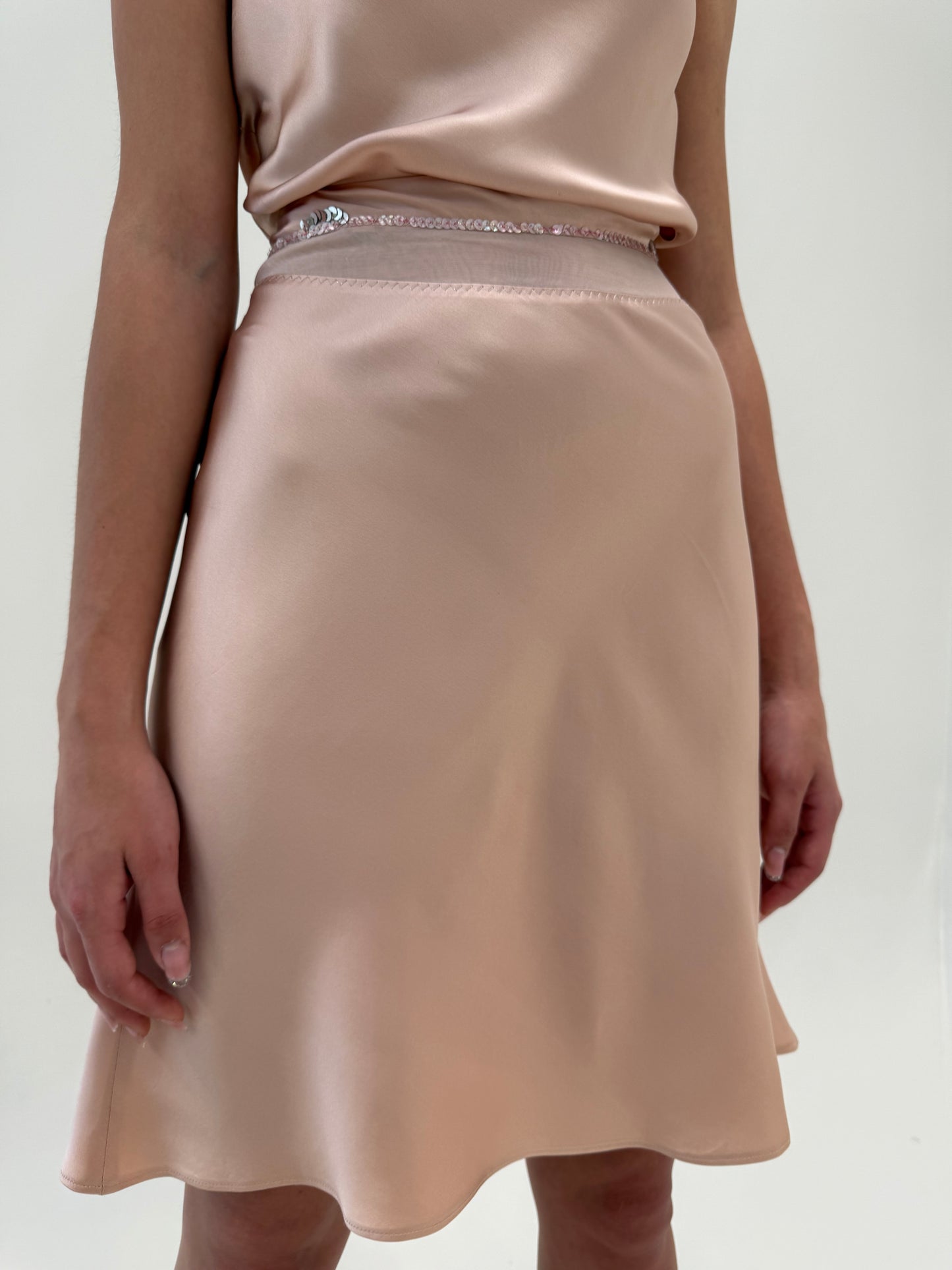 Set dusty Pink italian din mătase naturală plină satinata în bie
