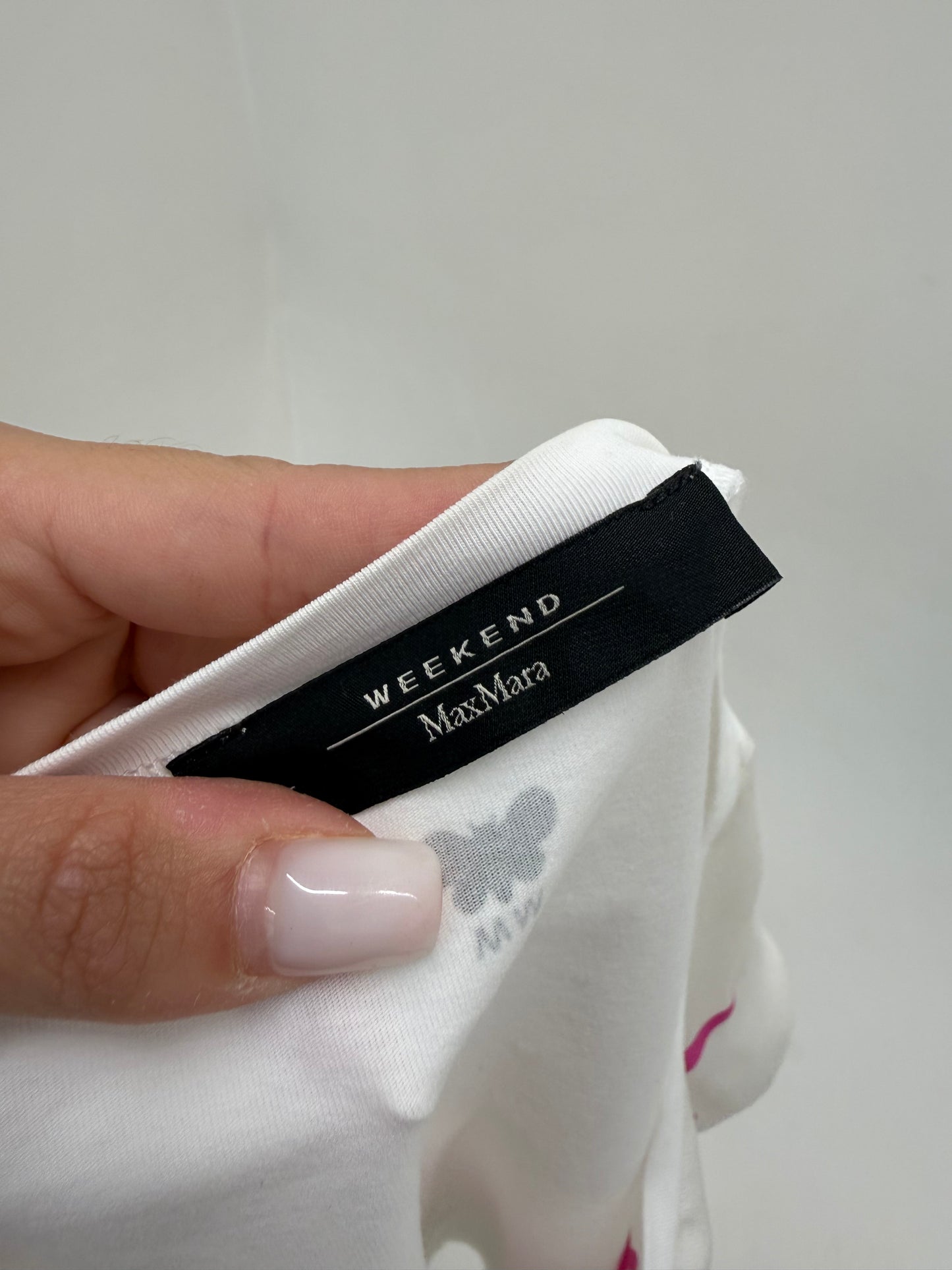 Top Max Mara din mătase naturală cu spate din bumbac și print floral superb