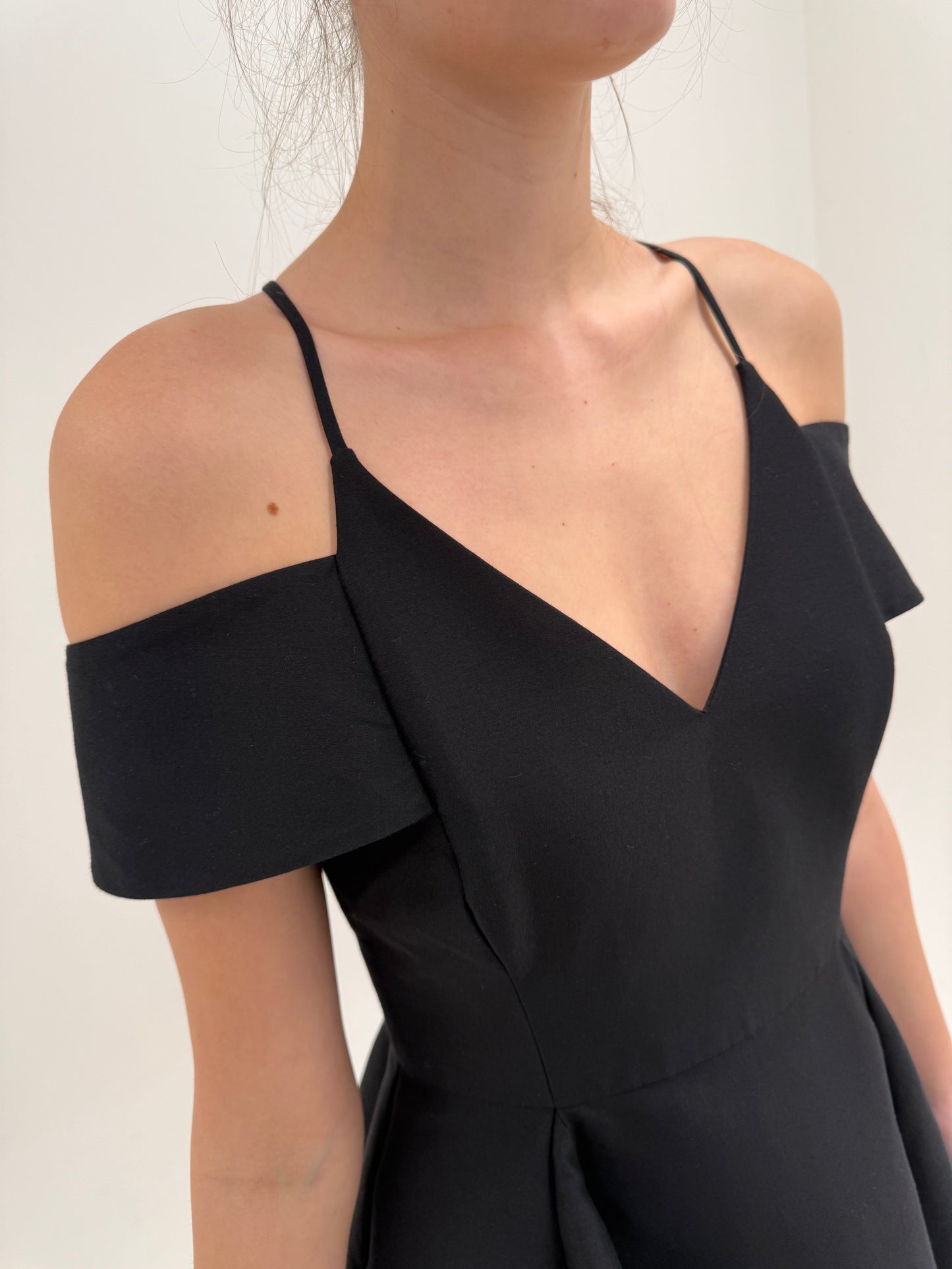 LBD luxury Halston in croi de ani 50 din mătase naturală și bumbac