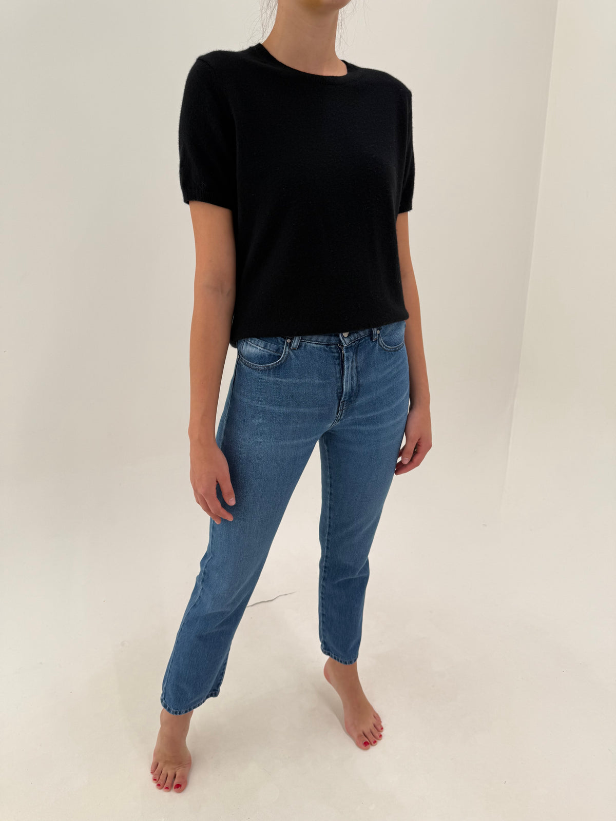 Jeans Max Mara în croi super actual ‘skinny straight’ classic wash