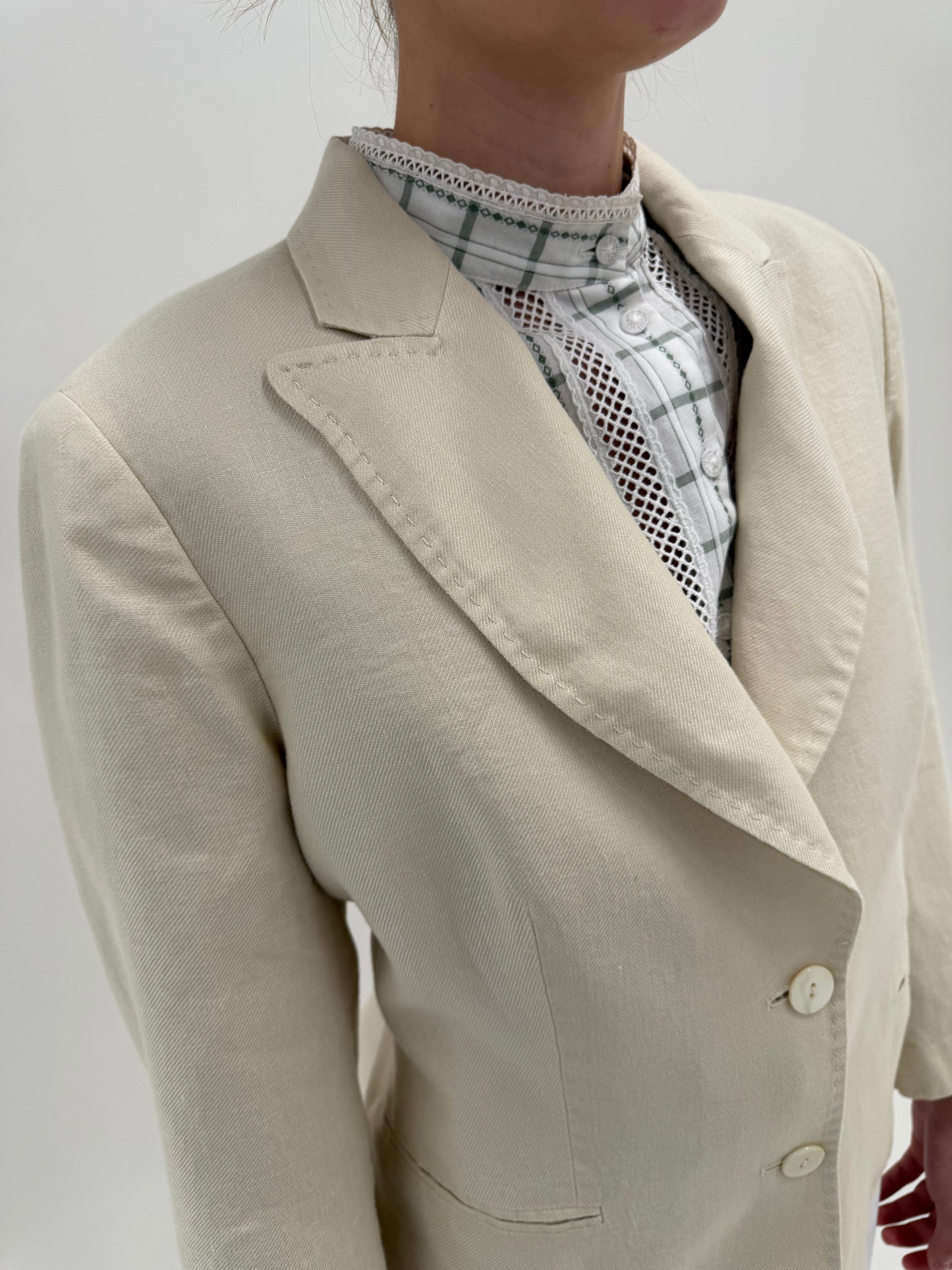Sacou luxury din în Luisa Spagnoli butter white