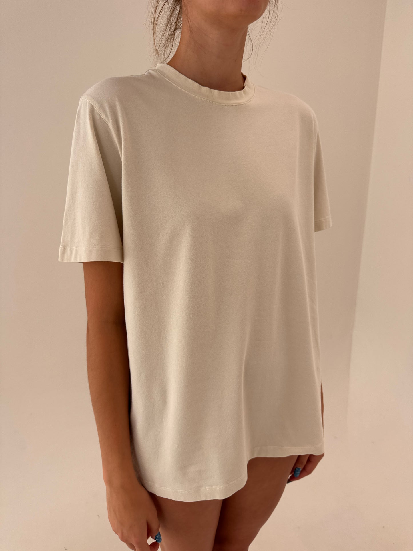 Tricou luxury Trussardi light camel din bumbac ultra confort premium