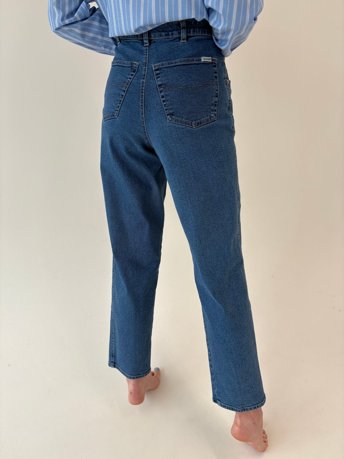 Jeans tall vintage ultra confort modelatori mom fit cu talie înaltă