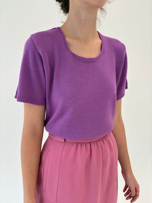 Top din lana extrafina vivid lavender
