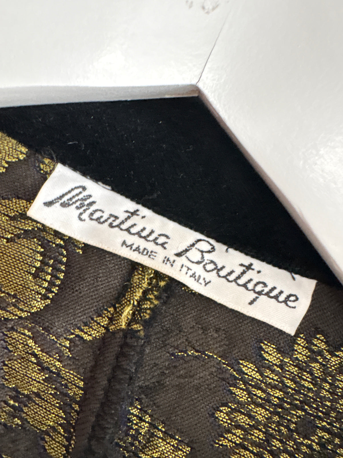 Sacou vintage italian din brocart plin excepțional cu lana cu irizatii patinate aurii