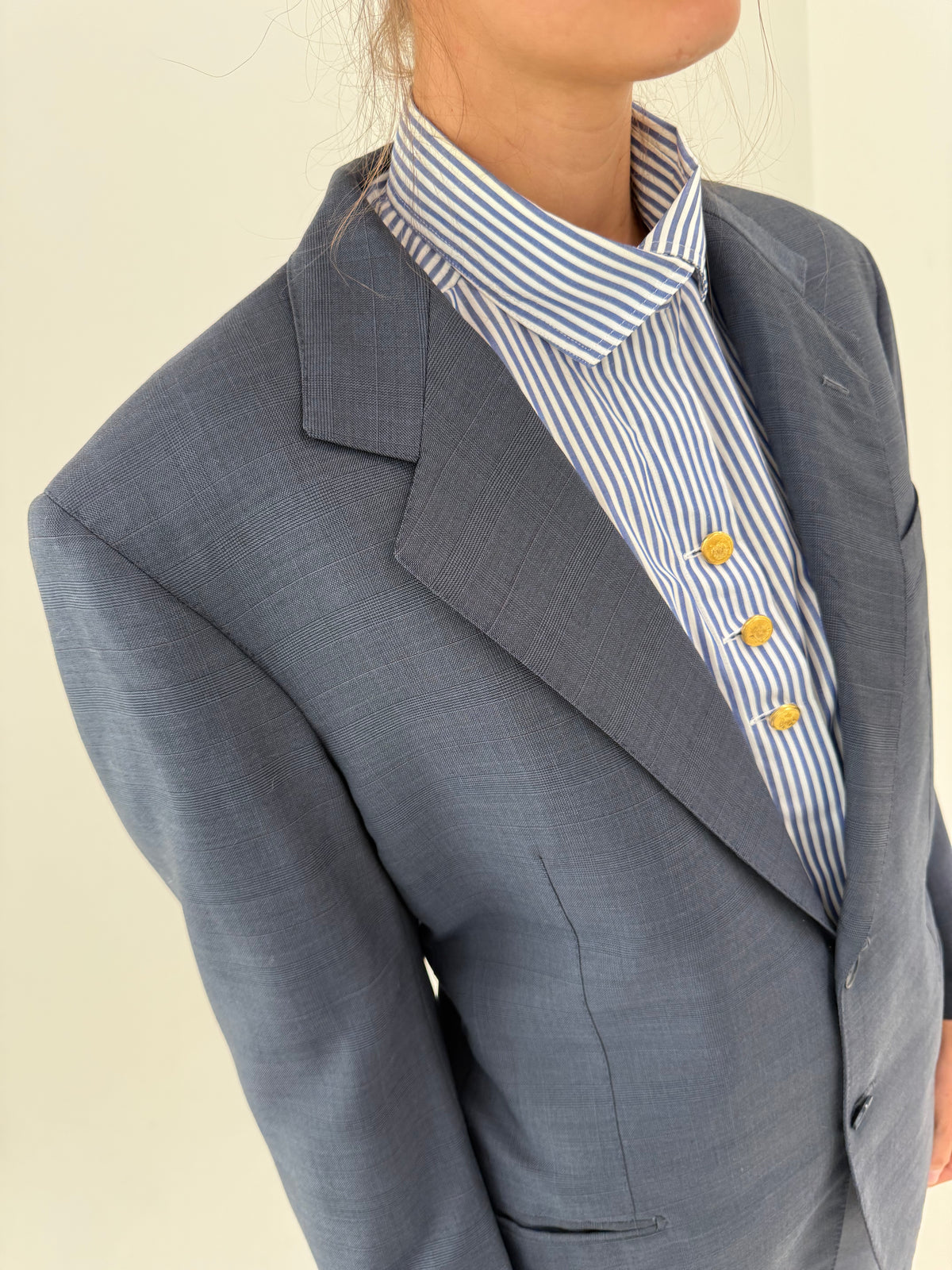 Costum high end sartorial italian din cea mai fină stofita de lana