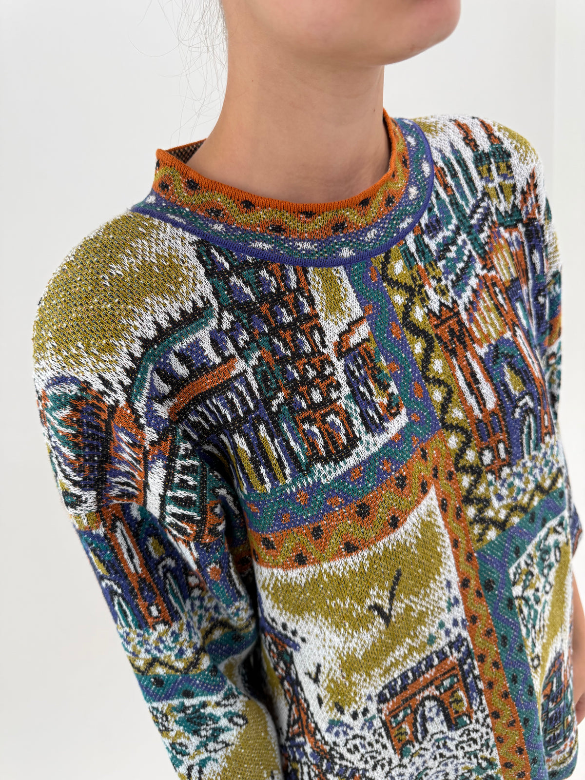 Pulover Missoni petite din tricot excepțional de bumbac gros specific brandului