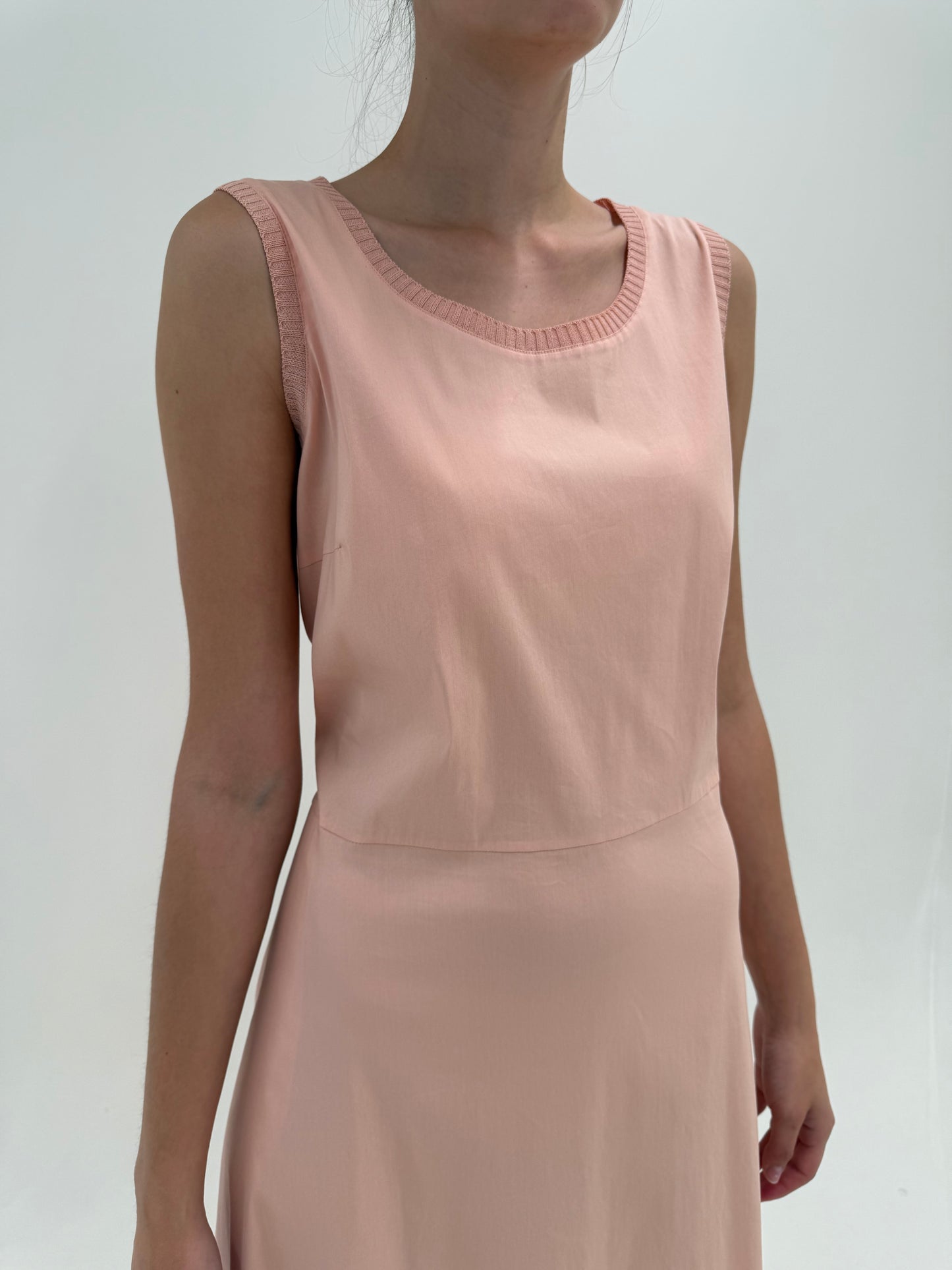 Rochie maxi powder pink de brand luxury italian D. Exterior din bumbac ultra confort
