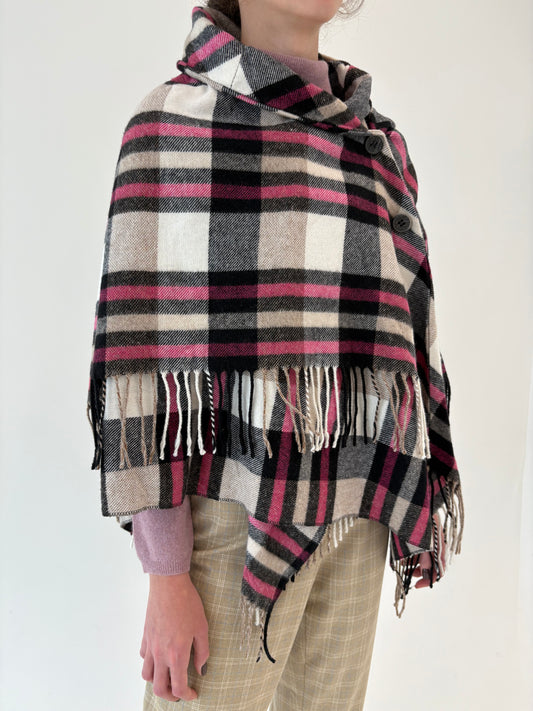 Capa italiană nouă cu etichetă din 2 rânduri de Tartan extrafin din mix de lana