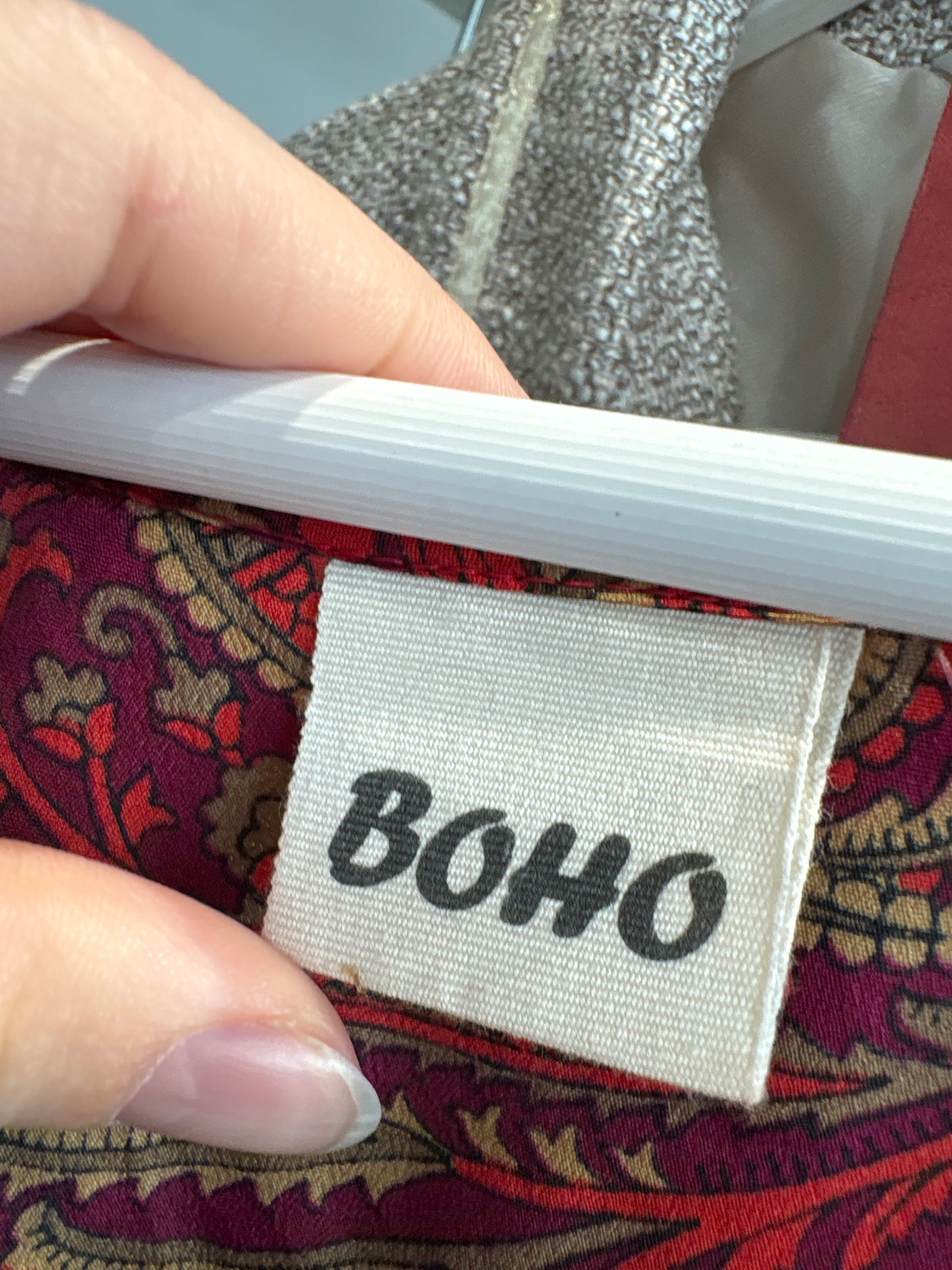Rochie maxi boho cu print paisley 70% mătase naturală