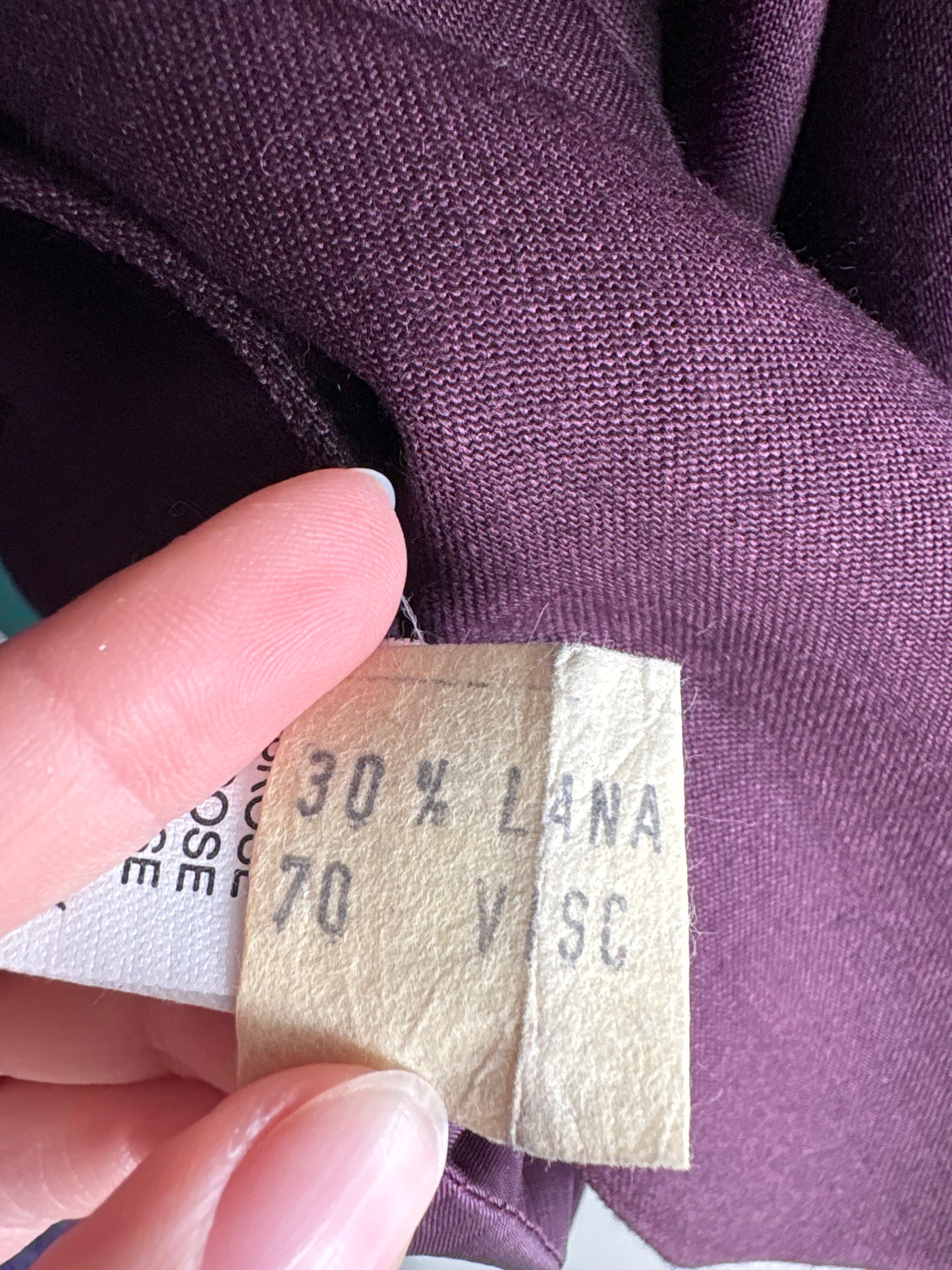 Sacou dark plum din stofita subțire de primăvară