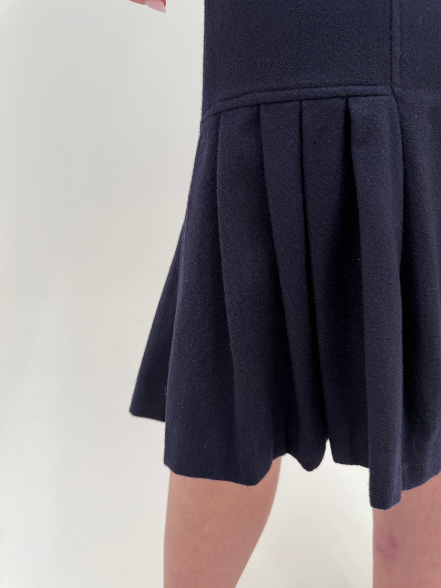 Fustă italiană mermaid midi spre maxi din lana plină pura certificată