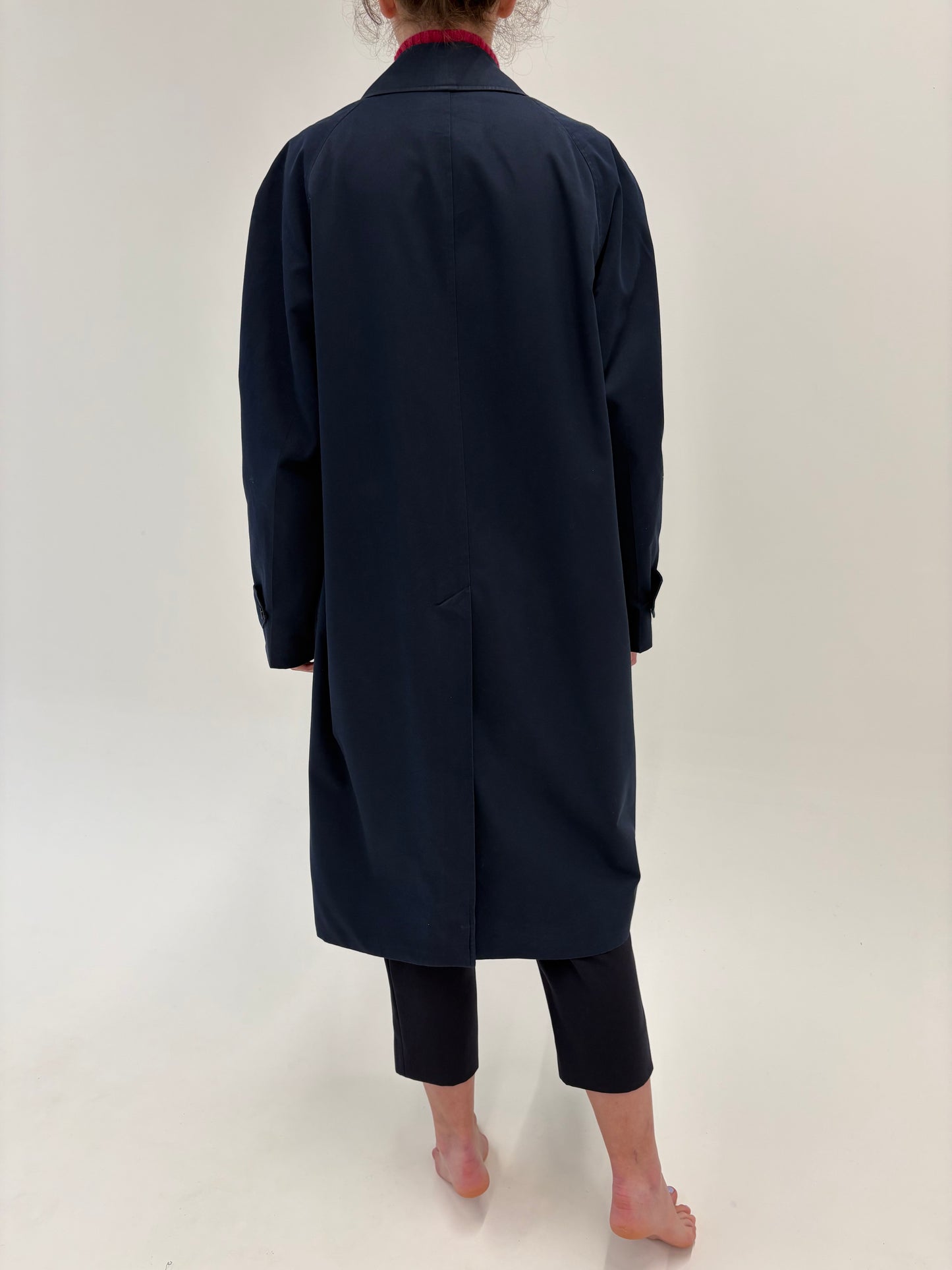 Trench vintage Burberry în croi clasic Navy blue