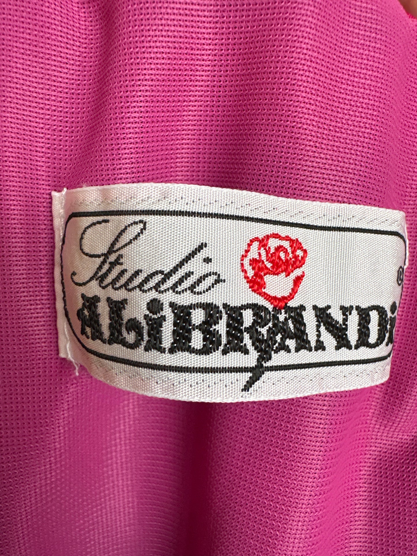 Fustă vintage fucsia italiana spre maxi ultra amplă cu buzunare