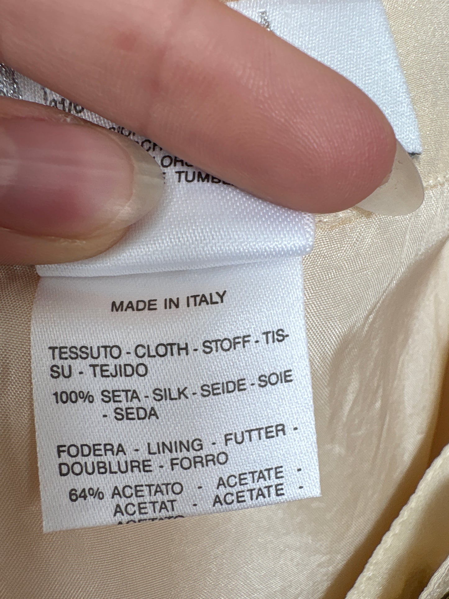 Fustă light nude Marella by Max Mara din mătase naturală