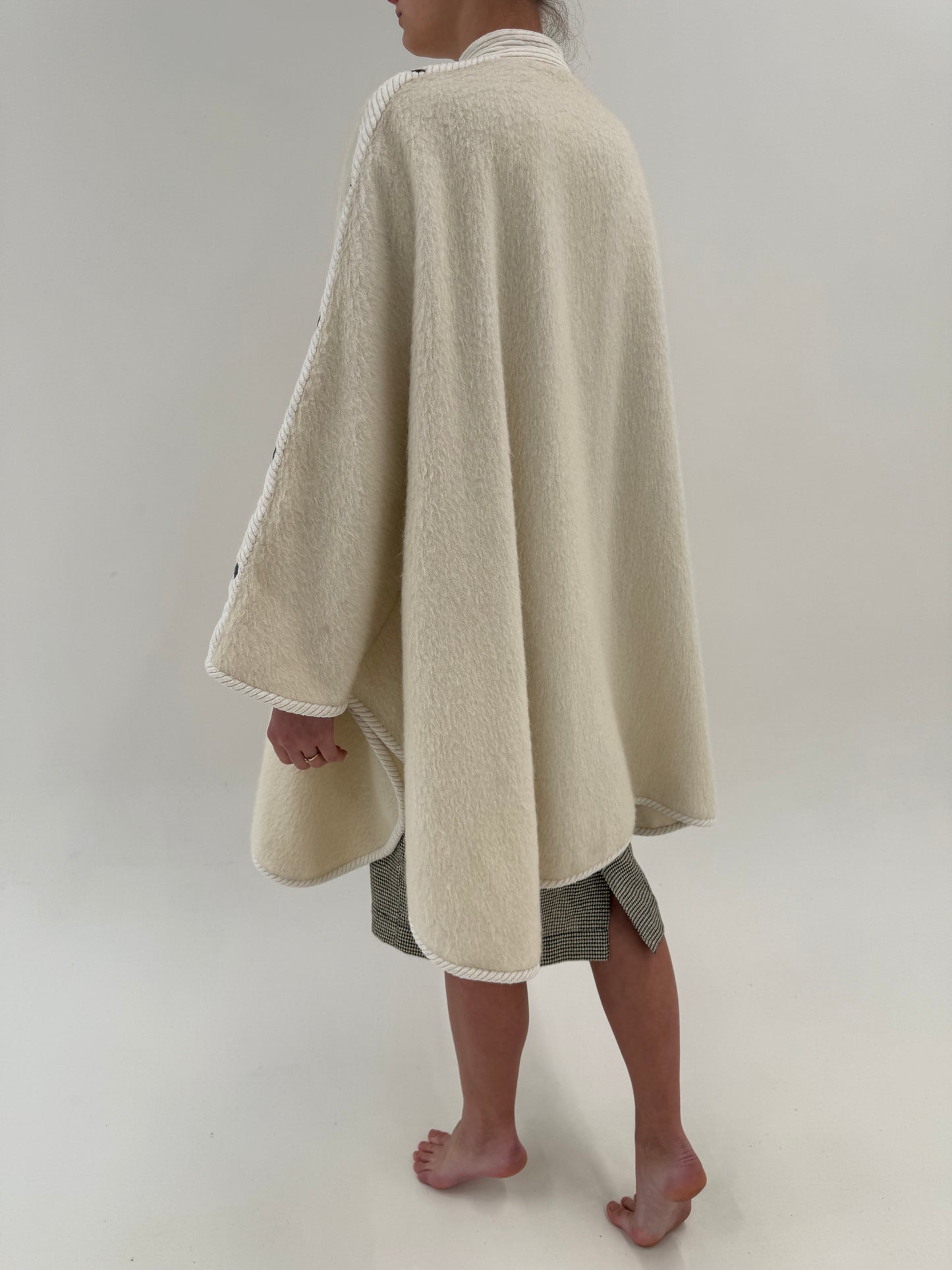 Capa italiană vintage de designer butter white cu influențe casual extrem de chic