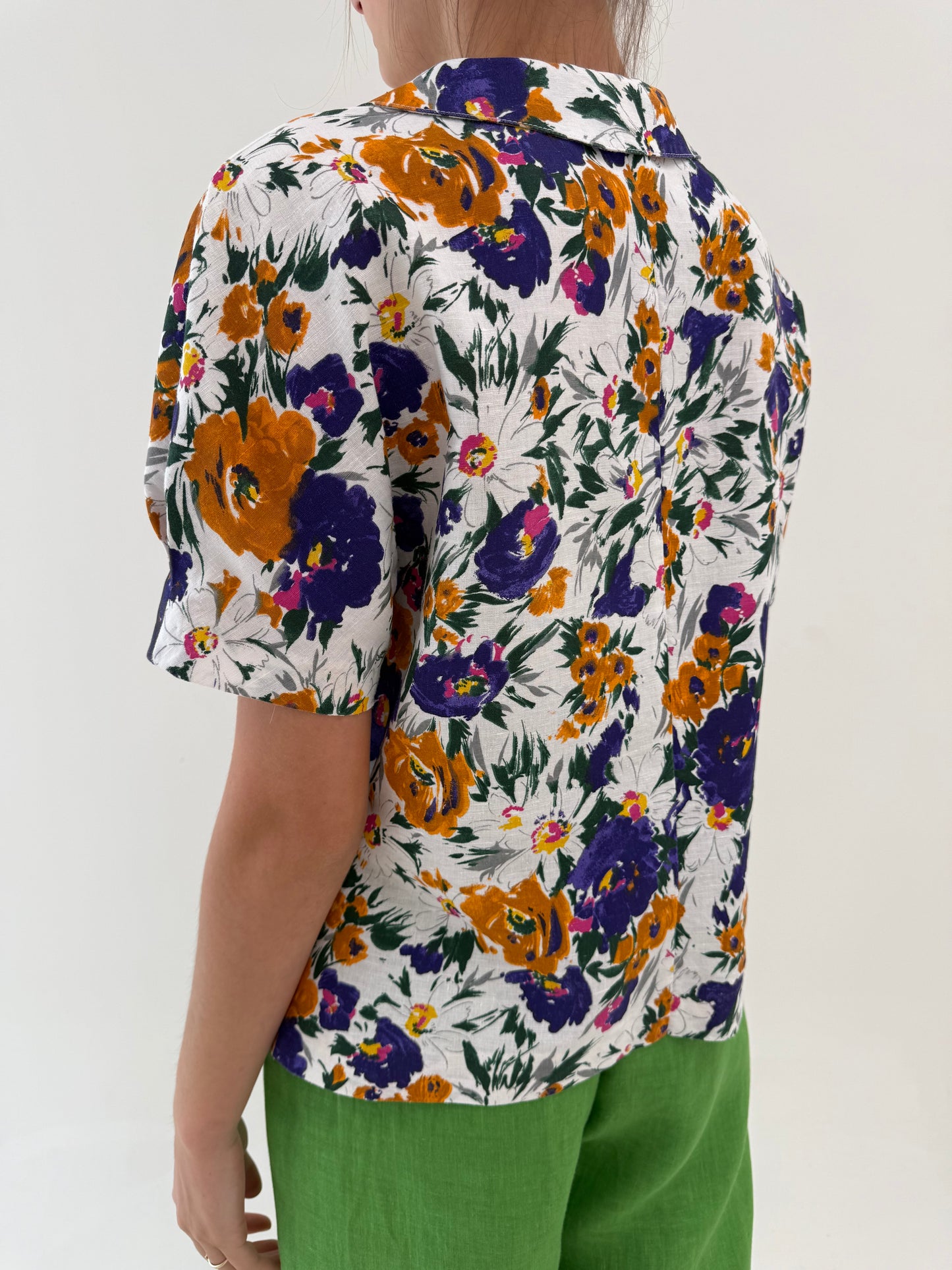 Sacou / cămașă din în premium structurat cu print floral superb