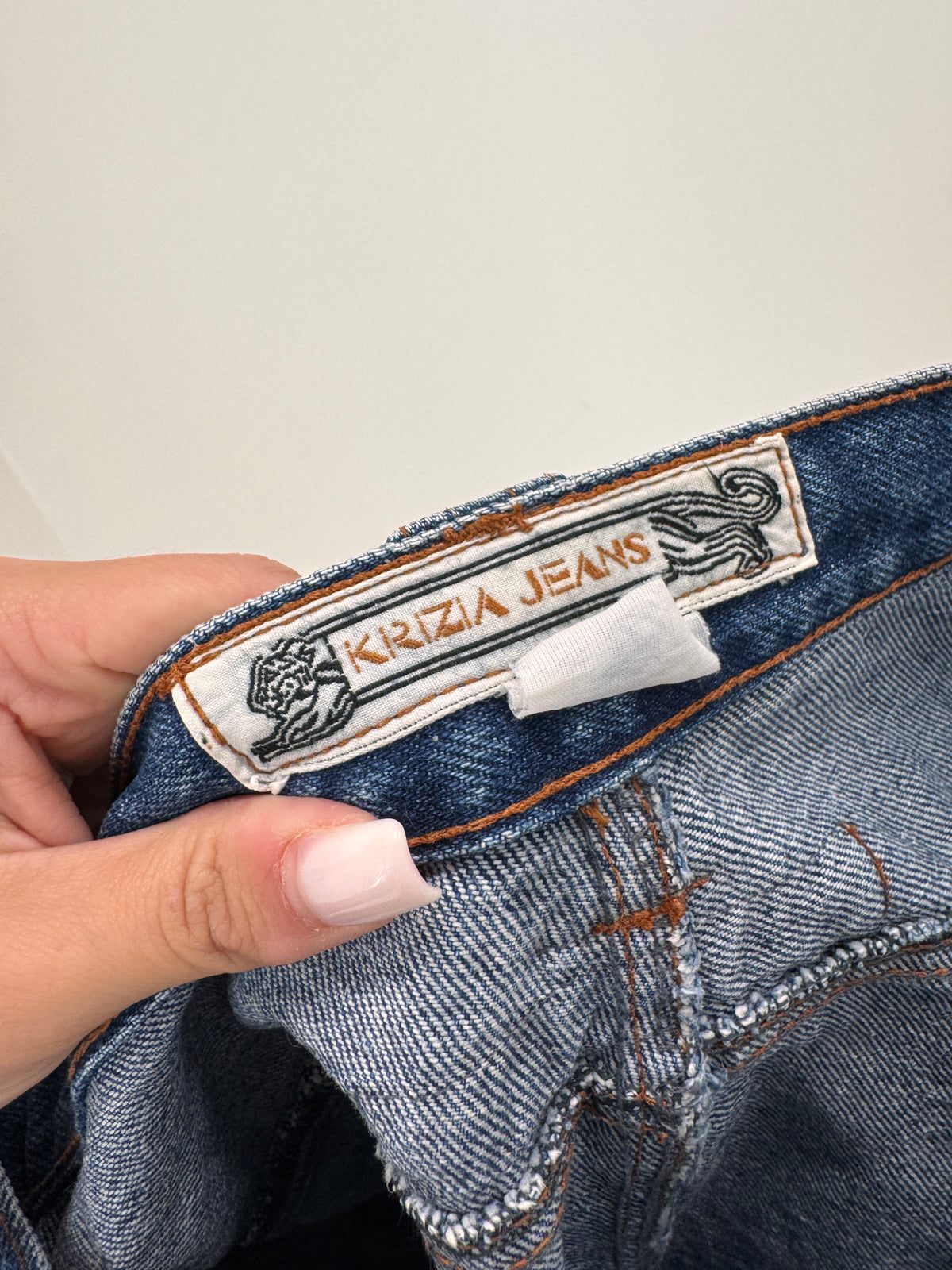 Fustă vintage luxury Krizia din Jeans în croi extrem de chic creion