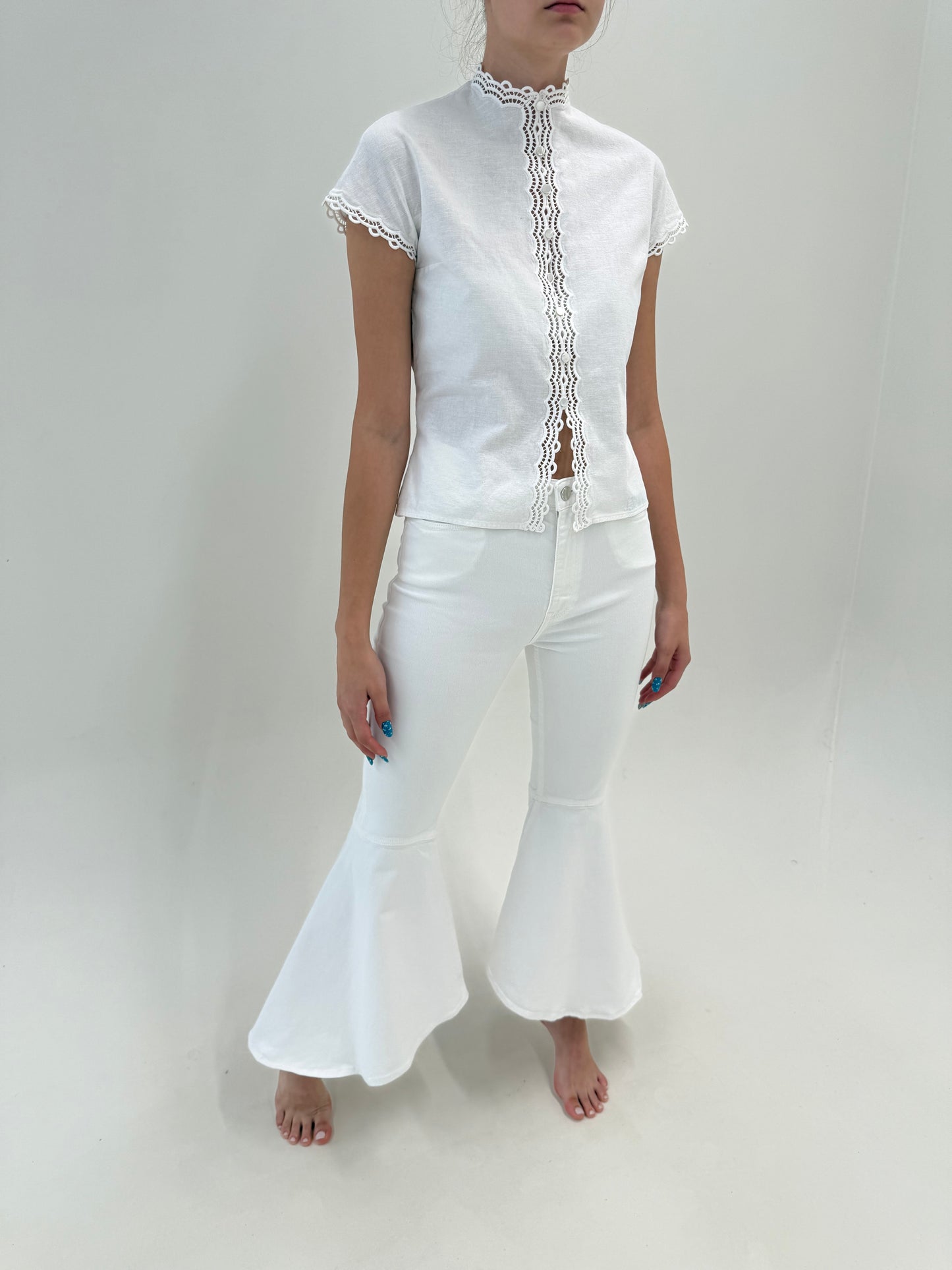 Pantaloni super premium Pinko în croi statement super evazat modelatori