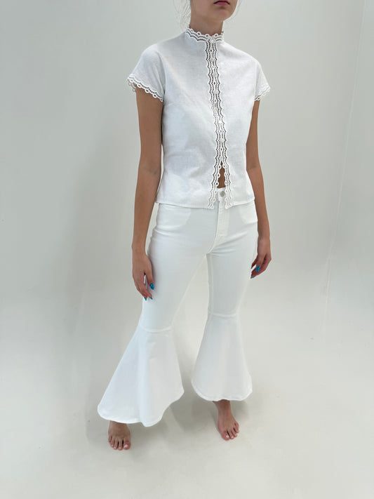 Pantaloni super premium Pinko în croi statement super evazat modelatori